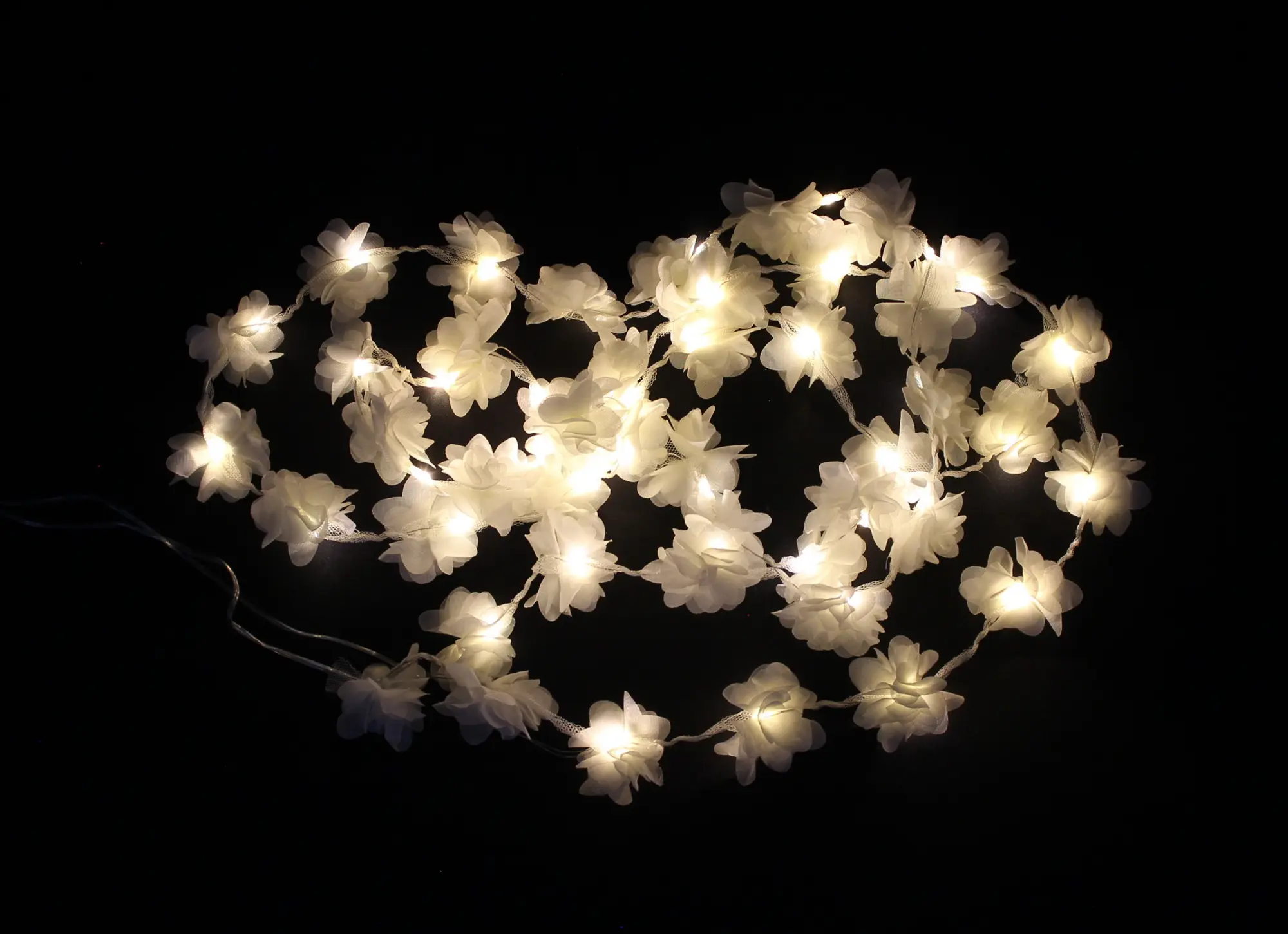 Acheter Lot de 2 guirlandes LED "White Blossom"  dans la boutique en ligne de Frank Flechtwaren pour Guirlandes lumineuses LED