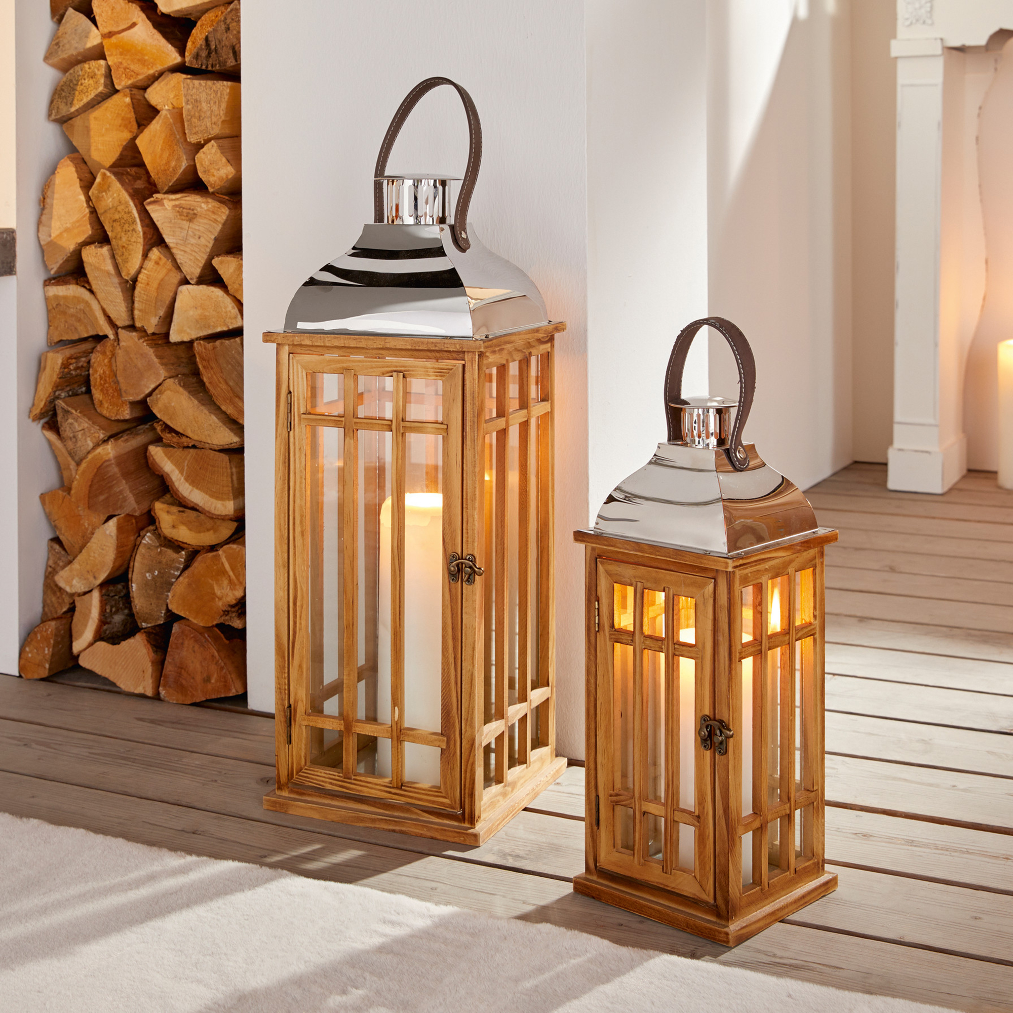 Acheter Lanterne "Wood", GM  dans la boutique en ligne de Frank Flechtwaren