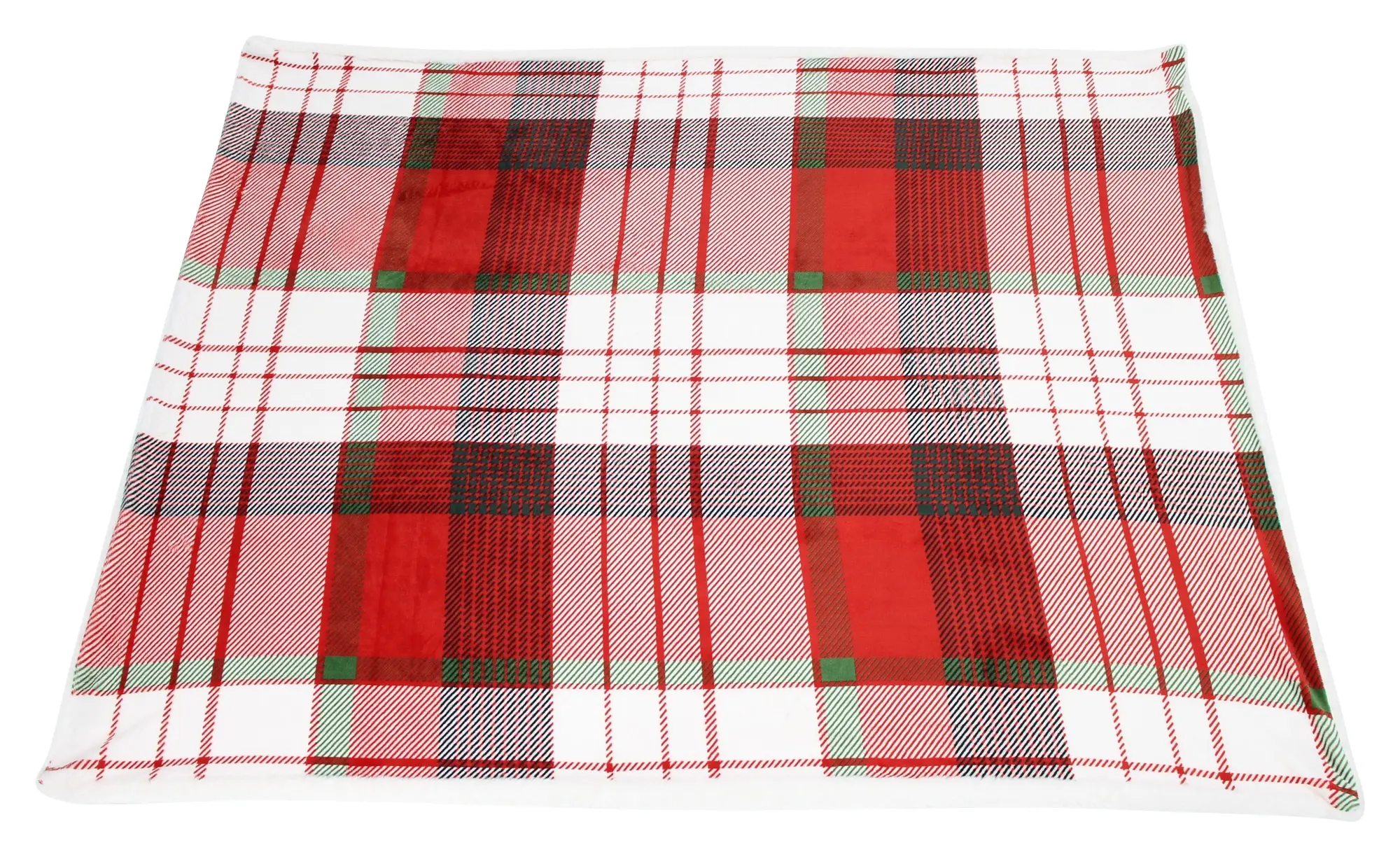 Acheter Couverture douillette "carreaux de Noël"  dans la boutique en ligne de Frank Flechtwaren pour Plaids &amp; Couvertures