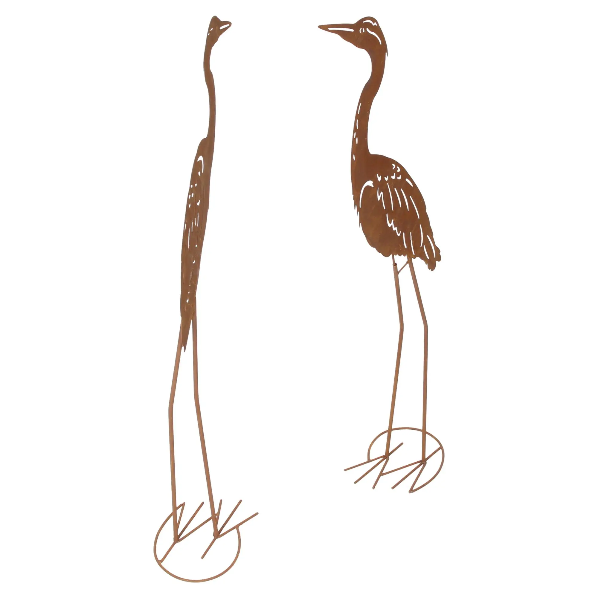 Acheter Lot de 2 oiseaux "rouille"  dans la boutique en ligne de Frank Flechtwaren pour Figurines de jardin