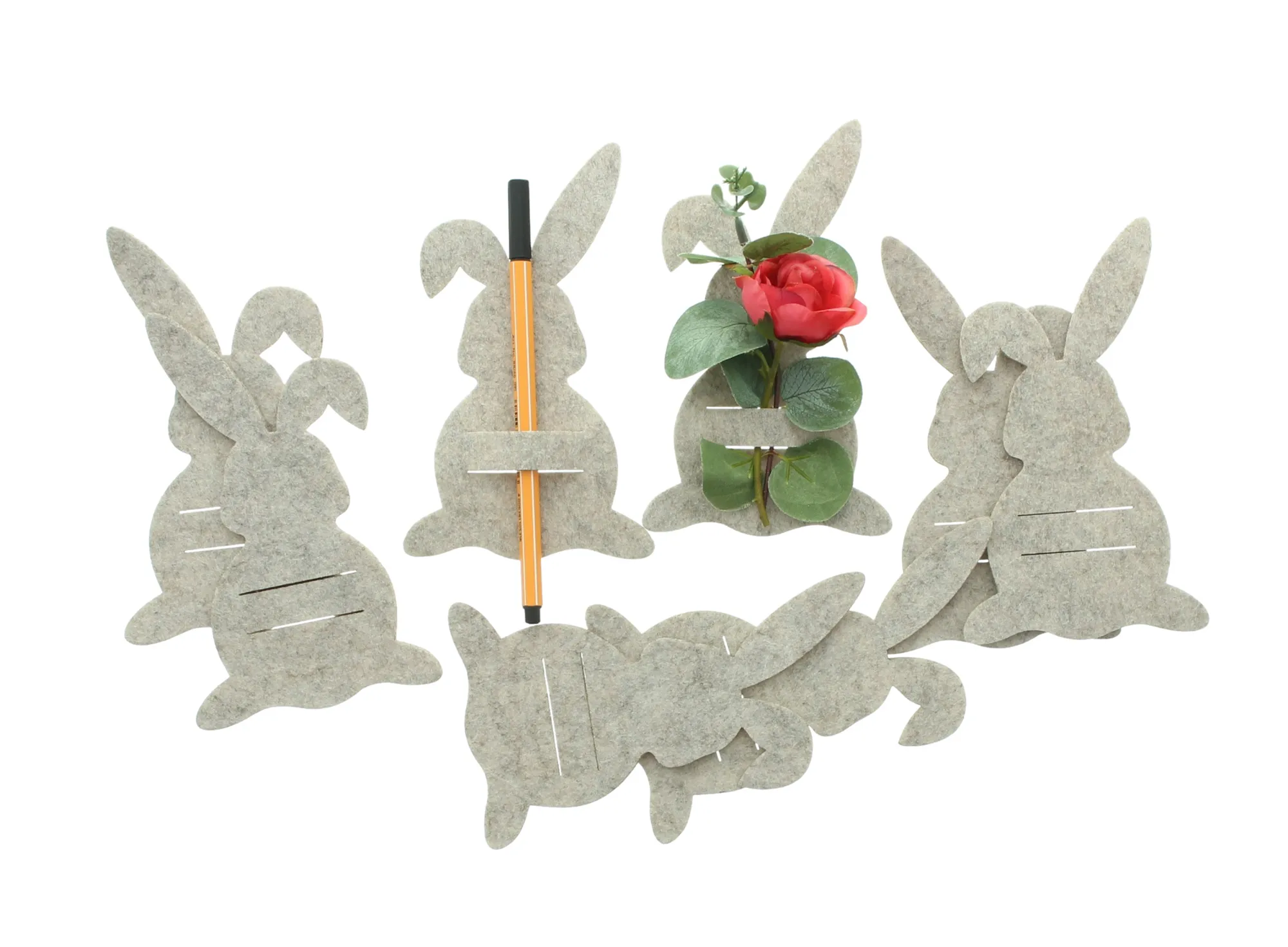 Acheter Lot de 8 pochettes couverts "Lapin"  dans la boutique en ligne de Frank Flechtwaren pour Table festive