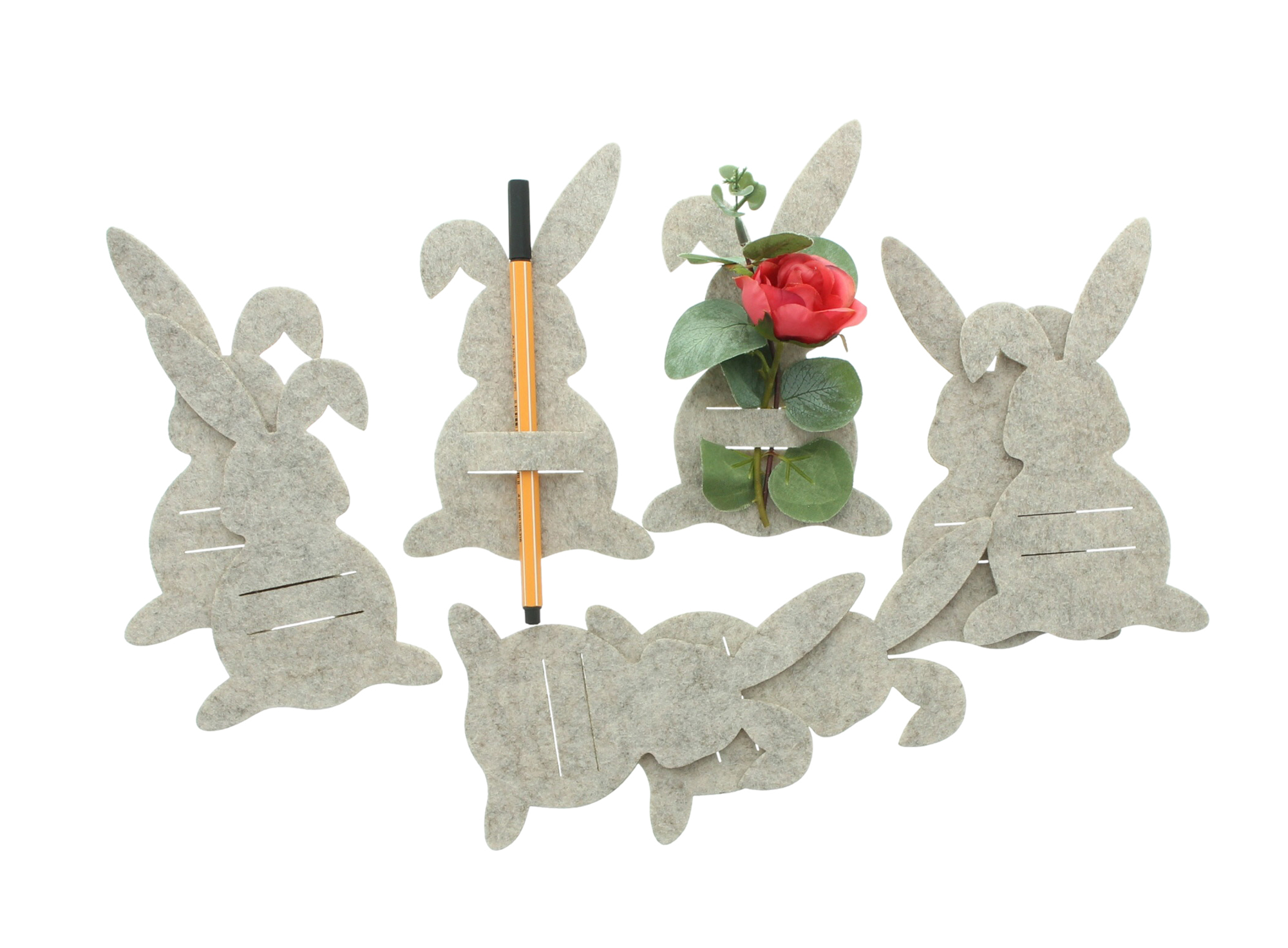 Acheter Lot de 8 pochettes couverts "Lapin"  dans la boutique en ligne de Frank Flechtwaren pour Nouvel arrivage