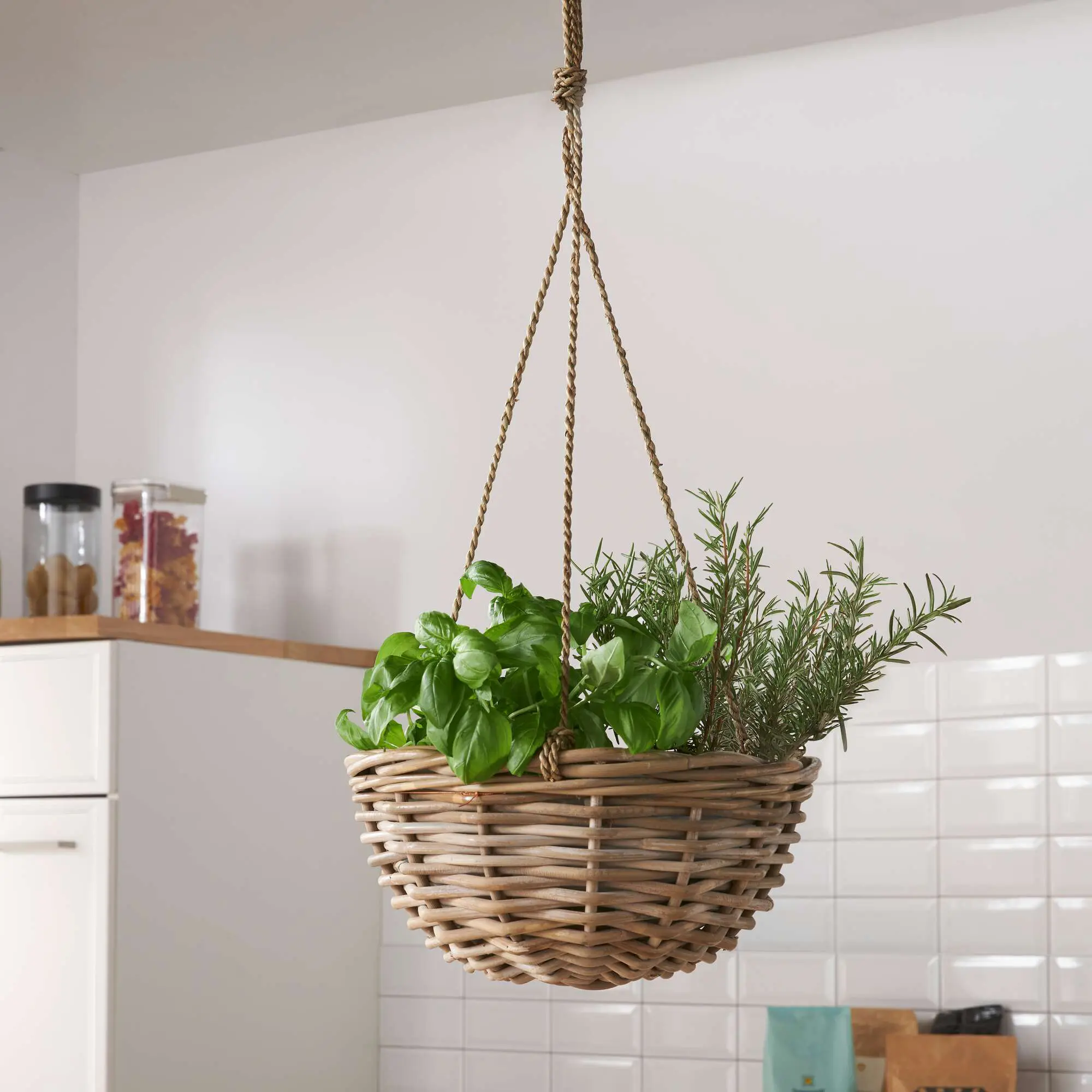 Acheter Jardinière suspendue "Koboo Grey"  dans la boutique en ligne de Frank Flechtwaren