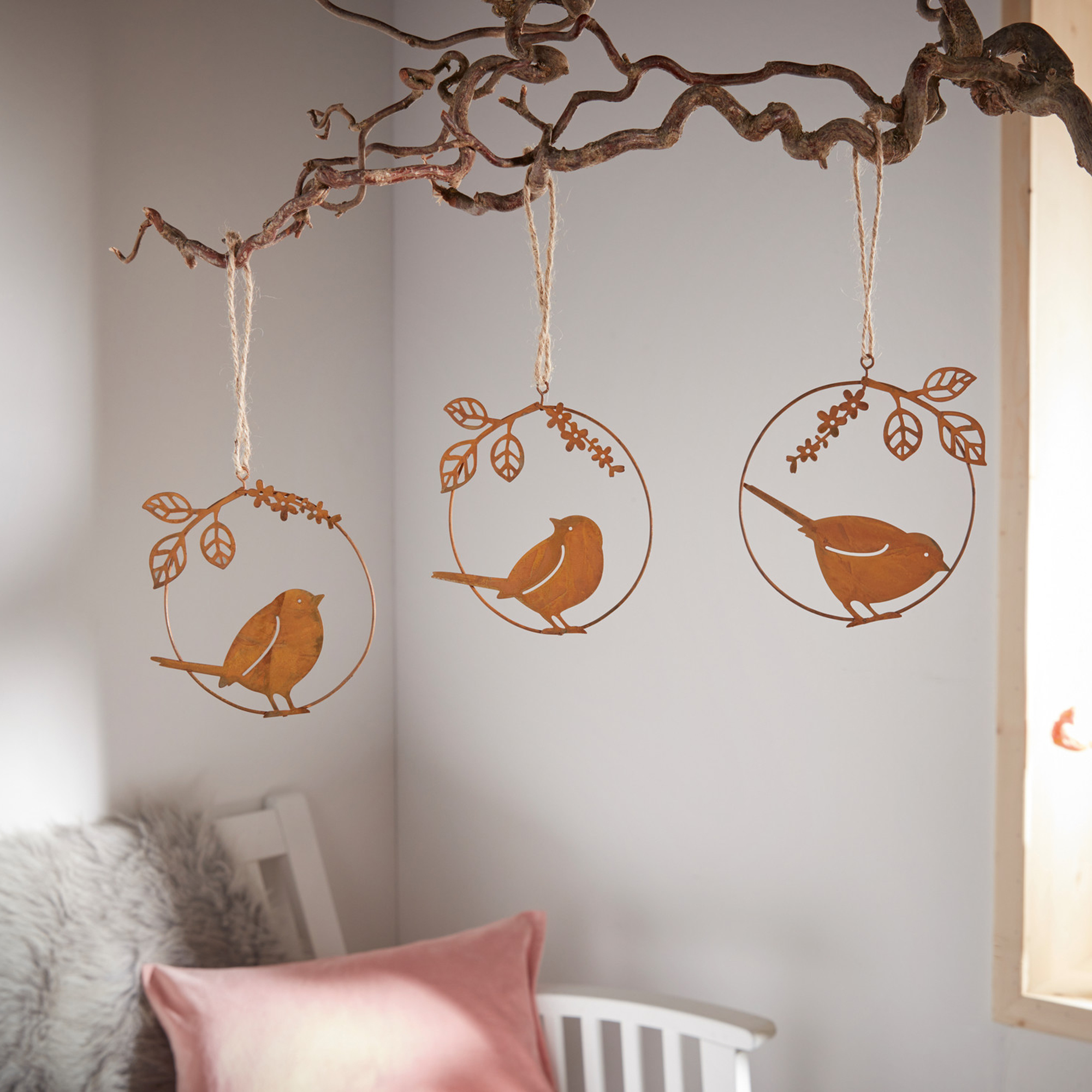 Acheter Lot de 3 suspensions "petits oiseaux"  dans la boutique en ligne de Frank Flechtwaren pour Pâques