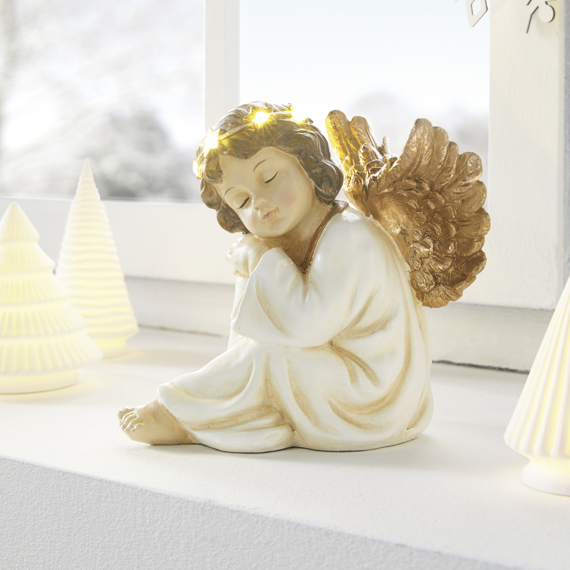 Acheter Ange LED "couronne de lumières", assis  dans la boutique en ligne de Frank Flechtwaren