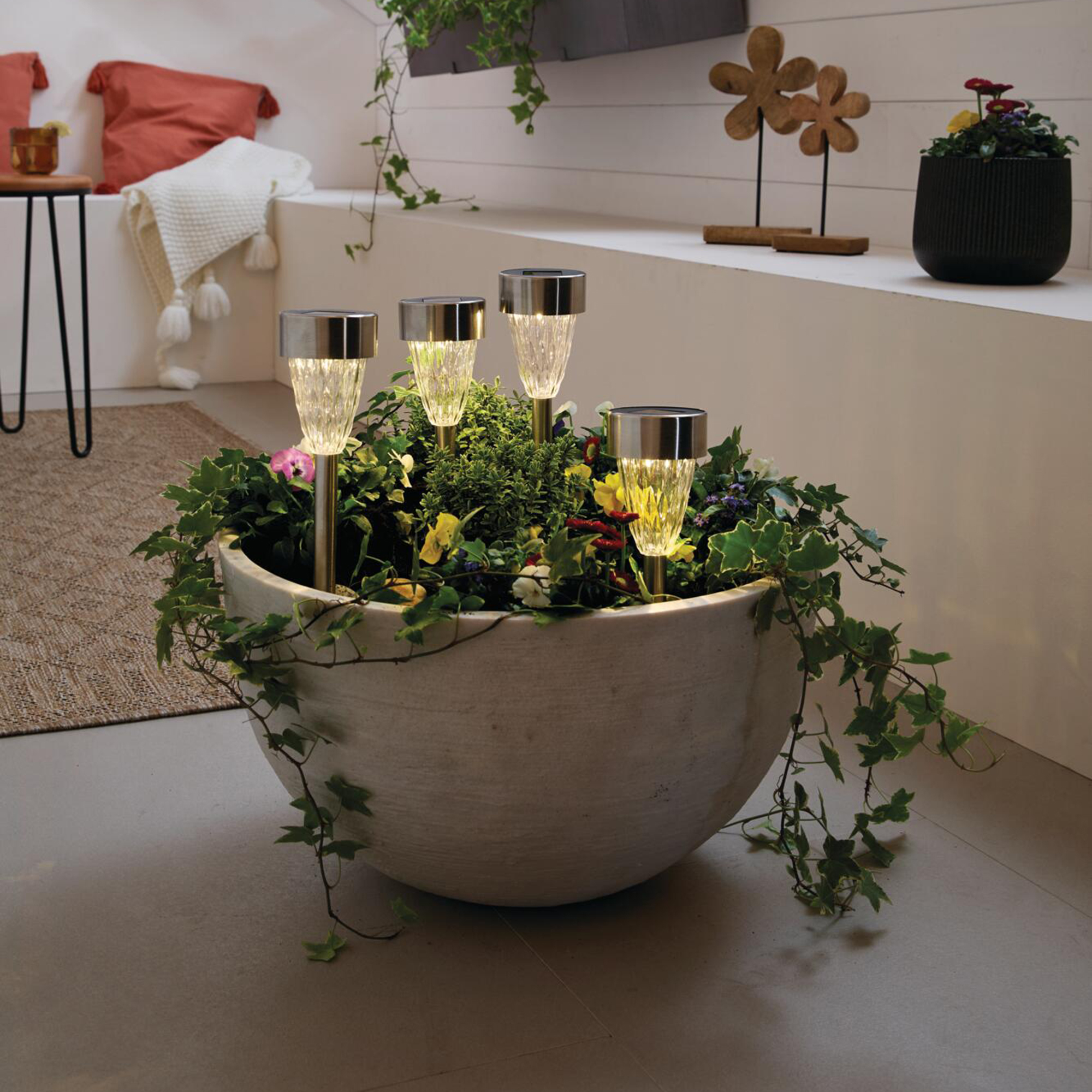 Acheter Lot de 4 lampes solaires LED  dans la boutique en ligne de Frank Flechtwaren pour Balcon