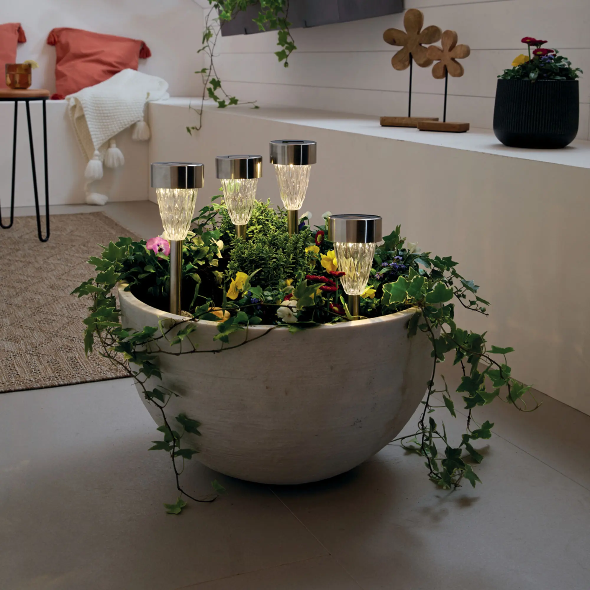 Acheter Lot de 4 lampes solaires LED  dans la boutique en ligne de Frank Flechtwaren pour Balcon
