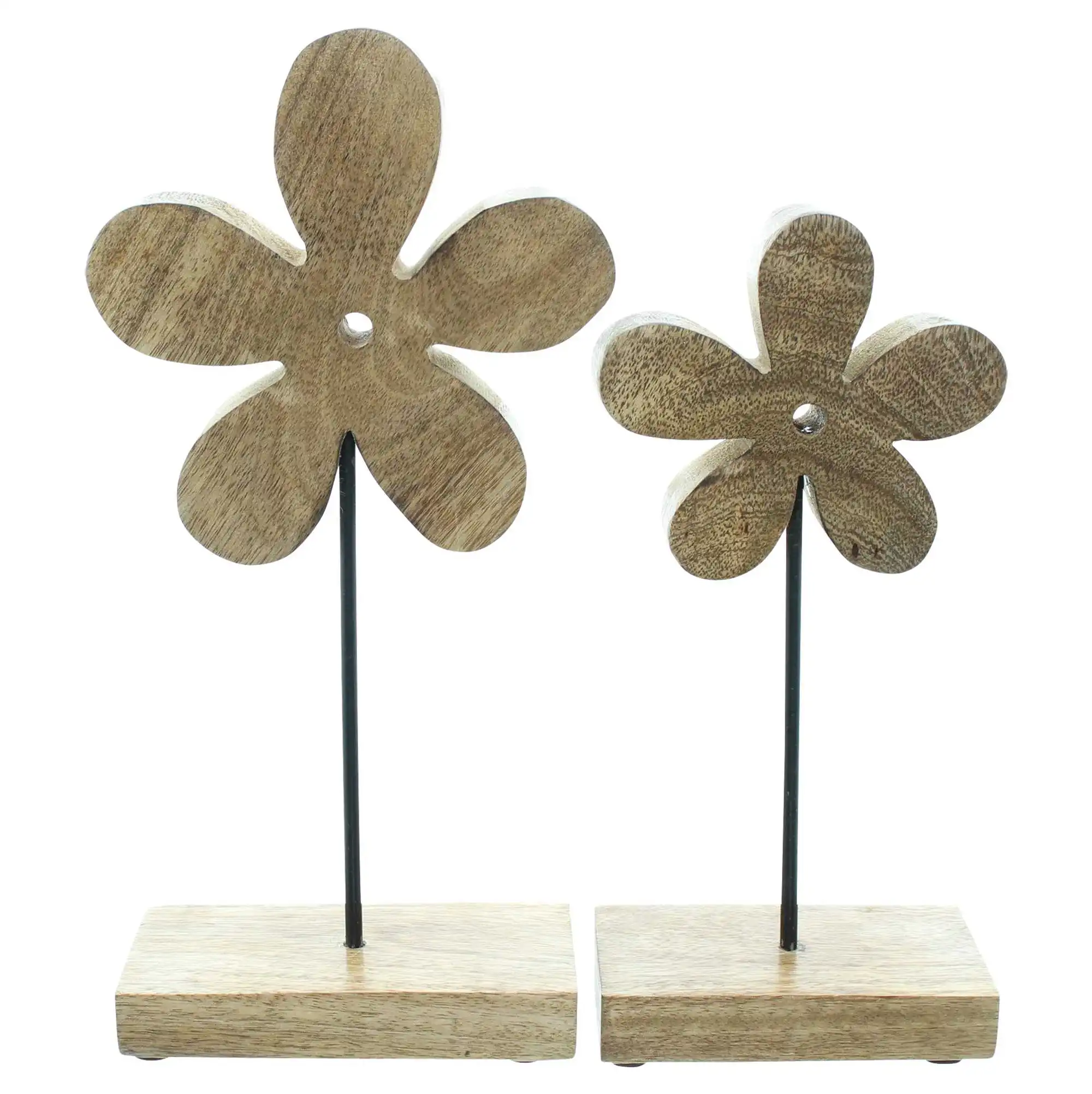 Acheter Lot de 2 décorations en bois "fleur"  dans la boutique en ligne de Frank Flechtwaren pour Pâques