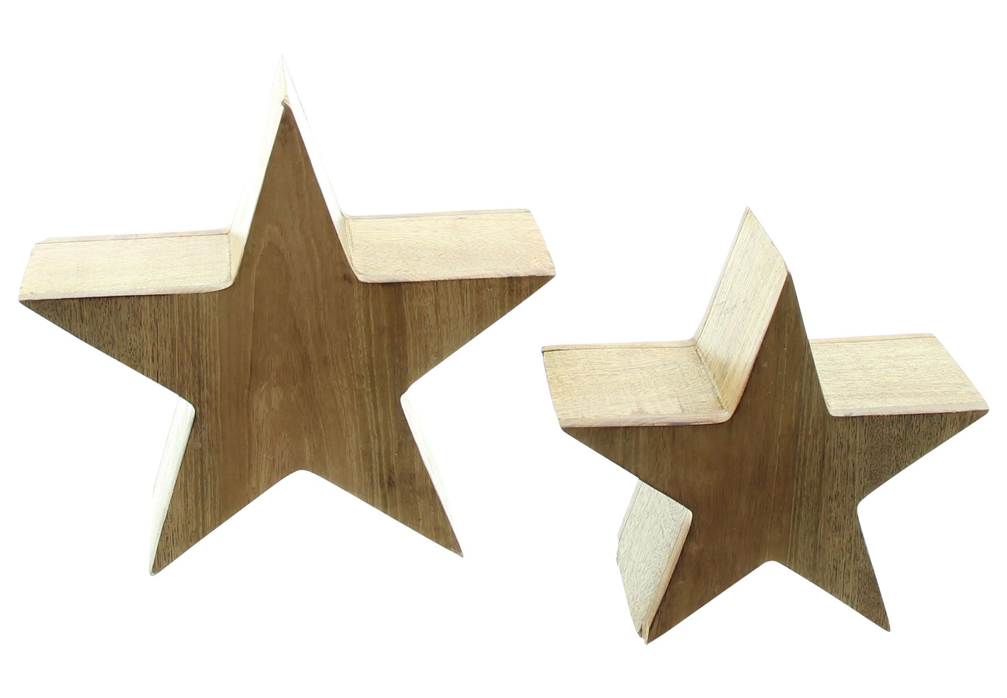 Acheter Lot de 2 étoiles "bois de manguier"  dans la boutique en ligne de Frank Flechtwaren pour Étoiles