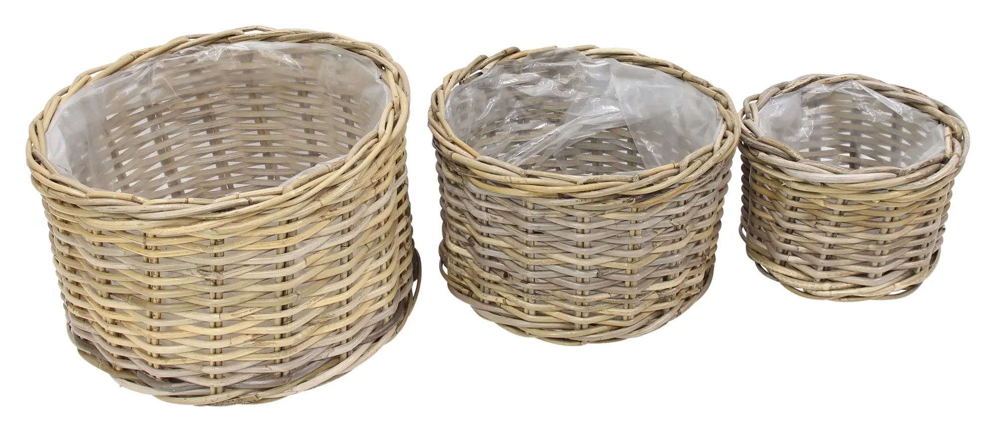 Acheter Lot de 3 corbeilles à plantes "rotin"  dans la boutique en ligne de Frank Flechtwaren pour Balcon