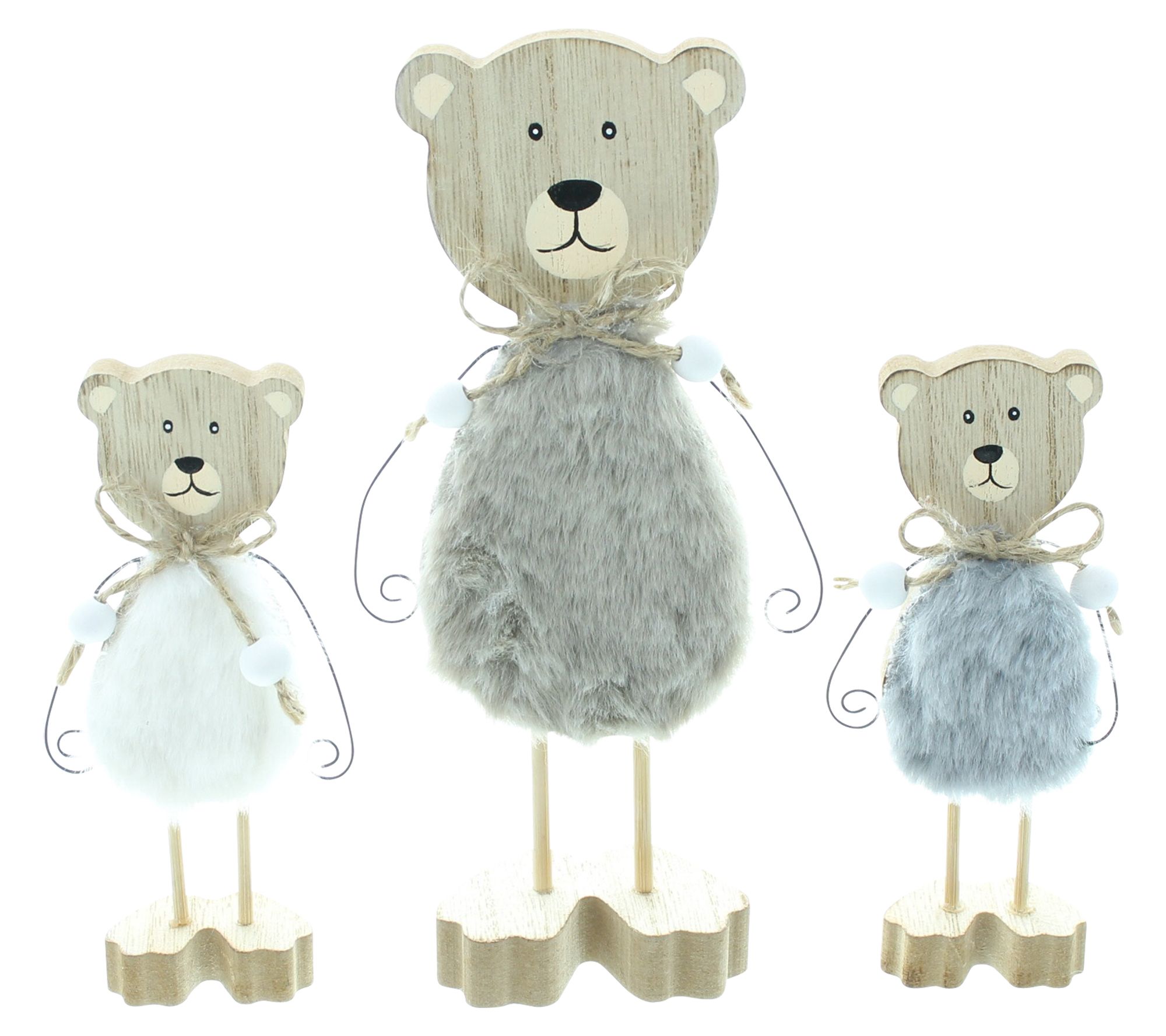 Acheter Lot de 3 figurines "ours"  dans la boutique en ligne de Frank Flechtwaren pour Figurines