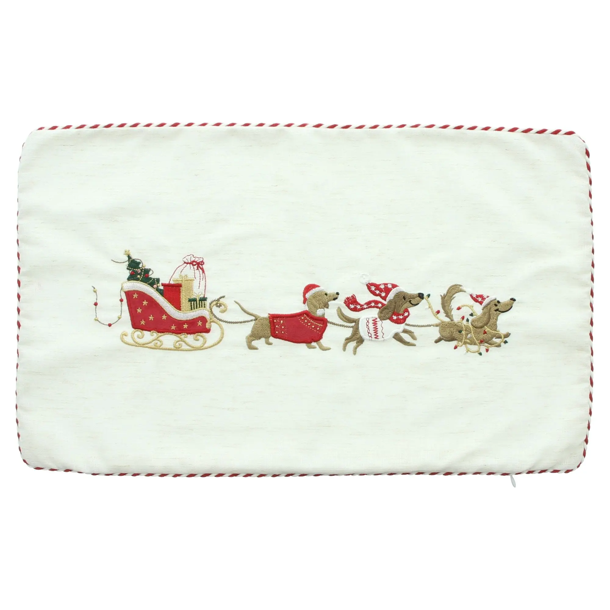 Acheter Housse de coussin « Traîneau de teckel »  dans la boutique en ligne de Frank Flechtwaren pour Coussins &amp; remplissages