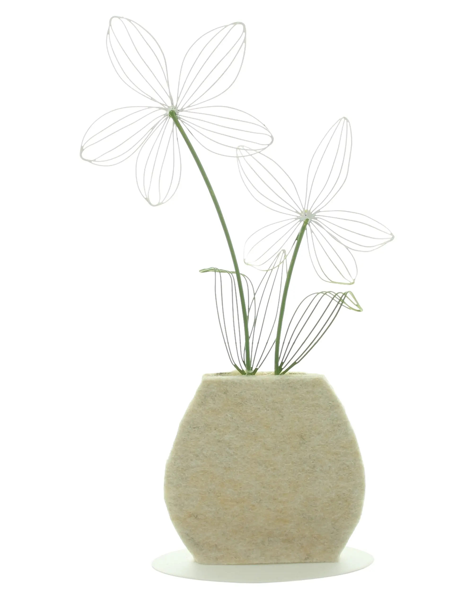 Acheter Décoration métallique " Vase avec fleurs"  dans la boutique en ligne de Frank Flechtwaren pour Lapin &amp; co