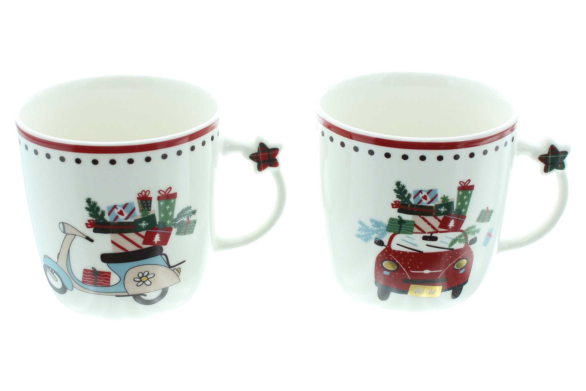 Acheter Lot de 2 tasses "tournée de Noël"  dans la boutique en ligne de Frank Flechtwaren pour Cuisine