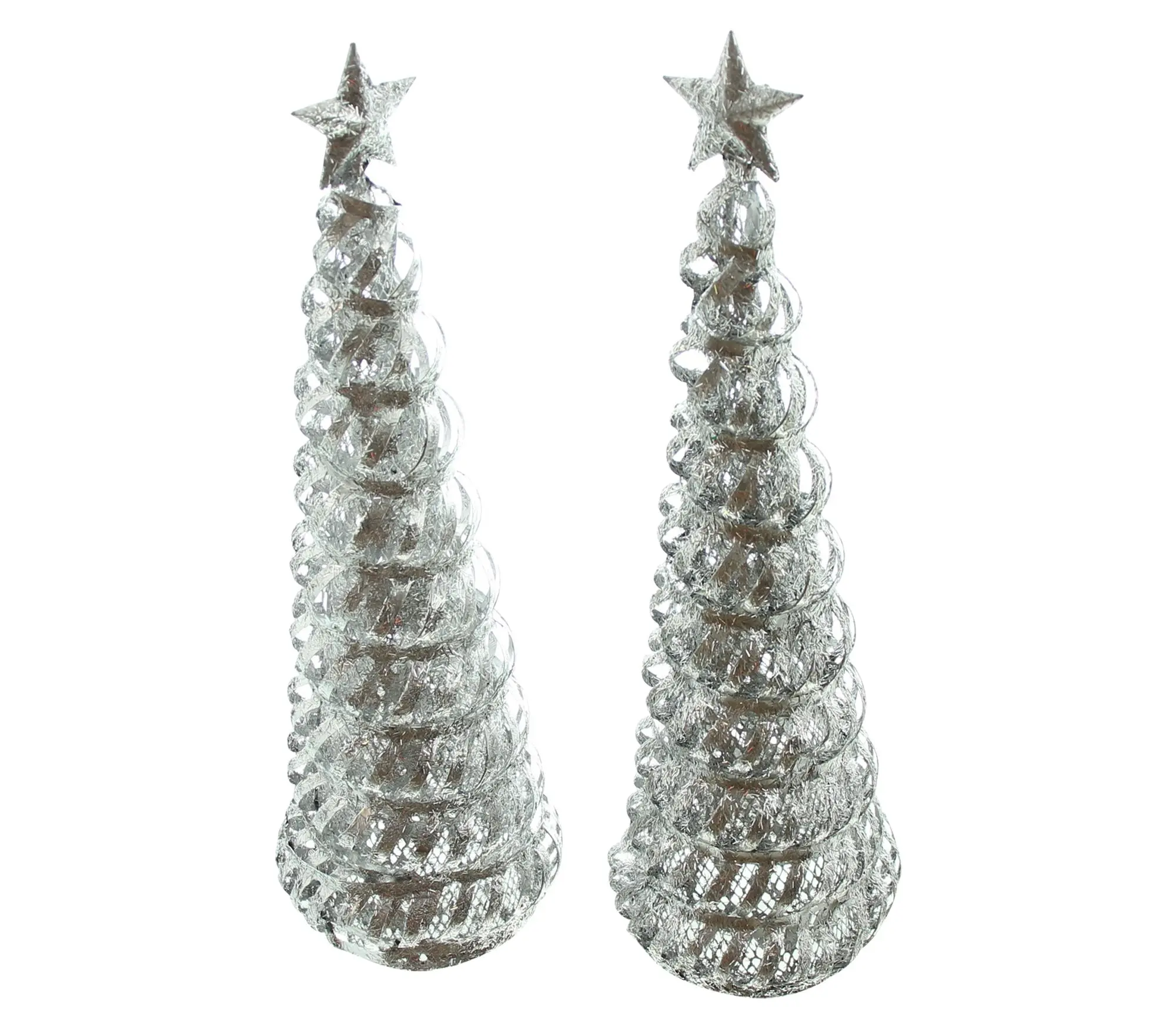 Acheter Lot de 2 sapins " étoile argentée"  dans la boutique en ligne de Frank Flechtwaren pour Sapins