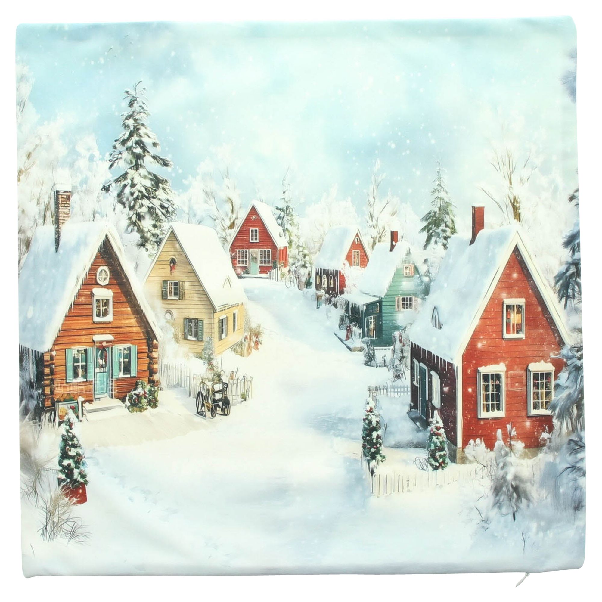 Acheter Housse de coussin « Winterdorf »  dans la boutique en ligne de Frank Flechtwaren pour Coussins &amp; remplissages