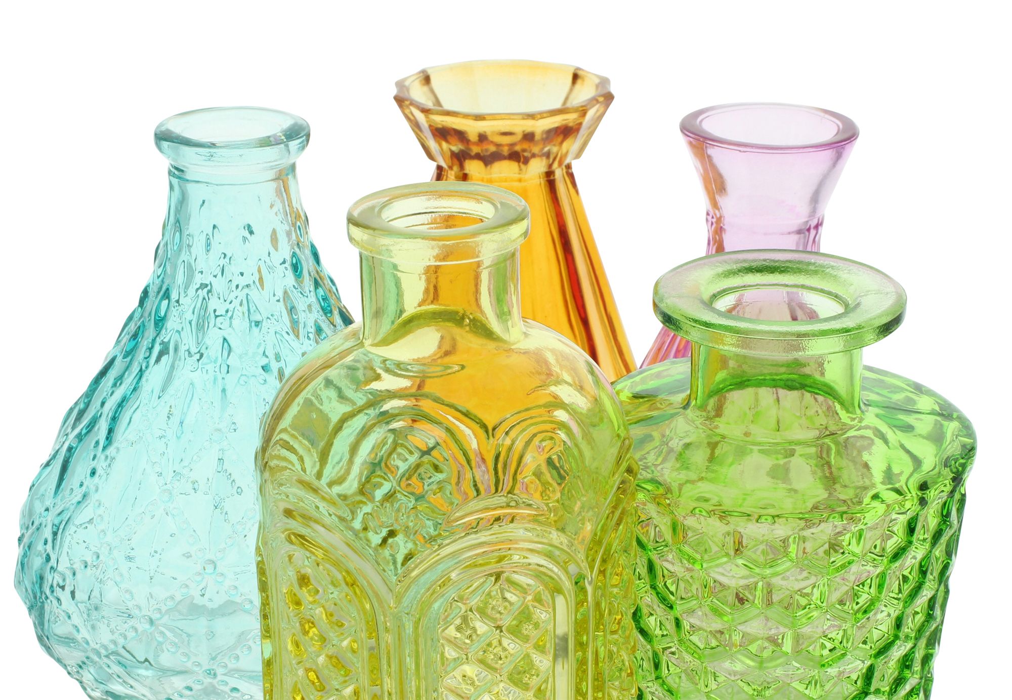 Acheter Lot de 5 vases décoratifs "variété colorées"  dans la boutique en ligne de Frank Flechtwaren pour Vases