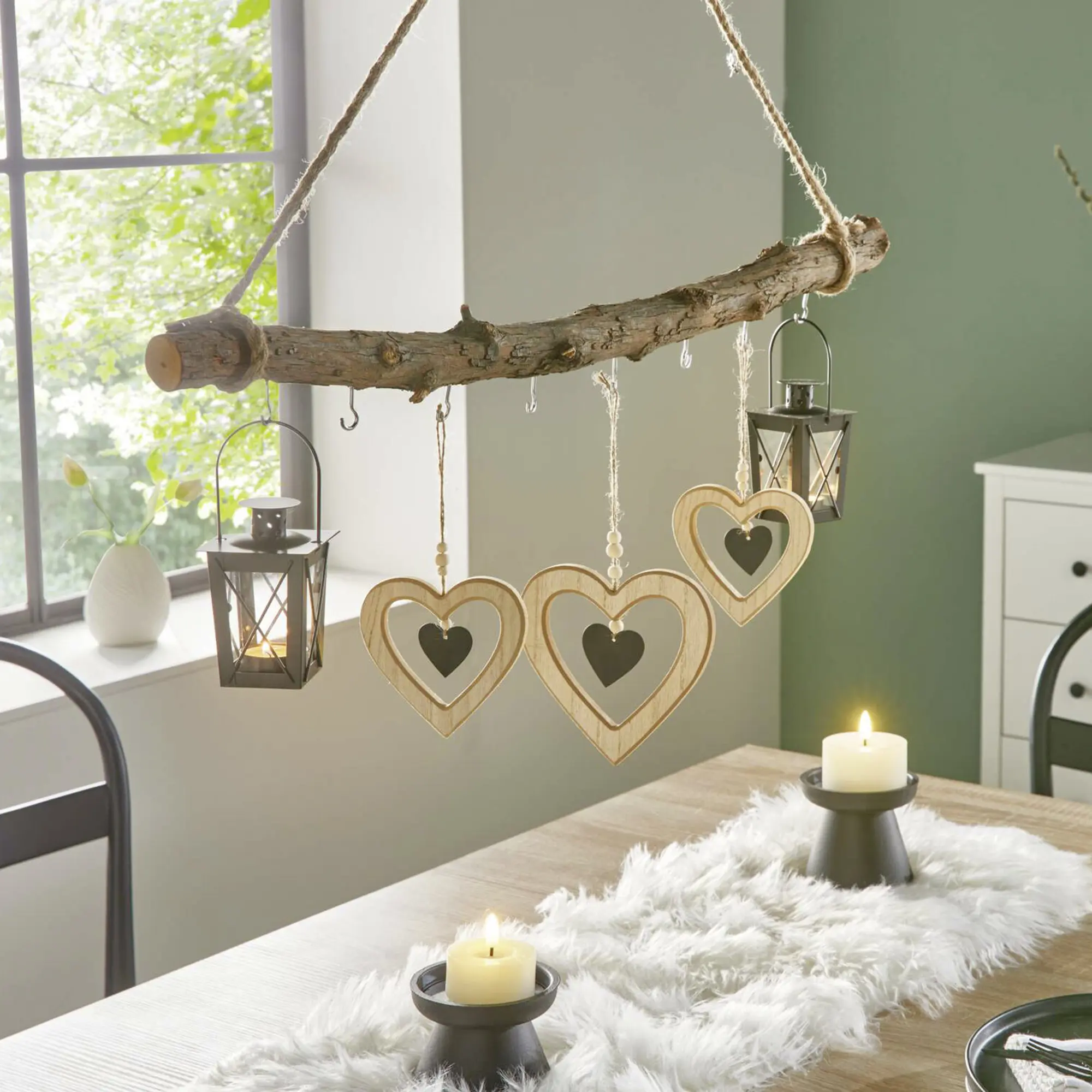 Acheter Lot de 3 suspensions "coeur"  dans la boutique en ligne de Frank Flechtwaren