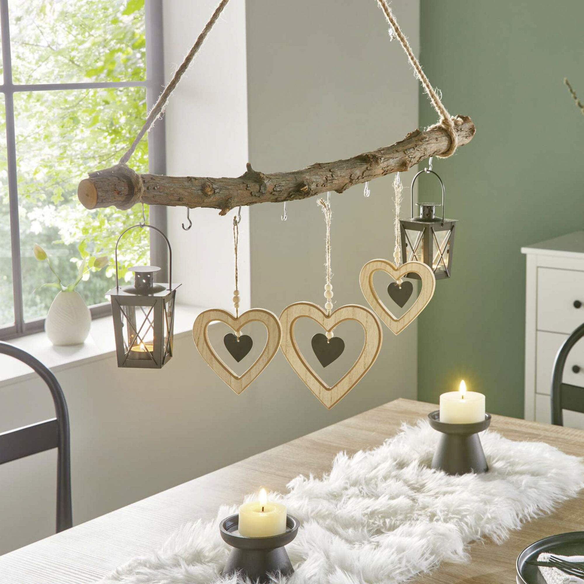 Acheter Lot de 3 suspensions "coeur"  dans la boutique en ligne de Frank Flechtwaren