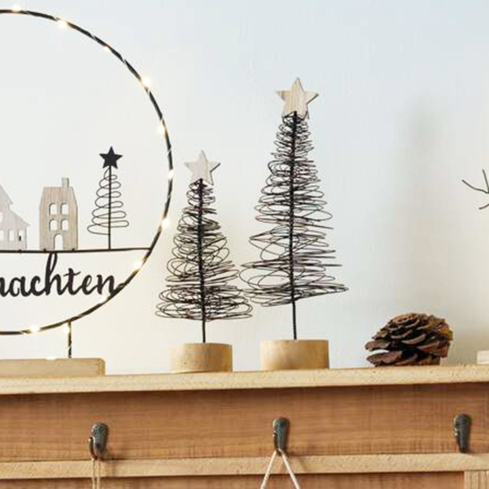 Acheter Lot de 2 décorations de Noël "Sapin en spirale"  dans la boutique en ligne de Frank Flechtwaren