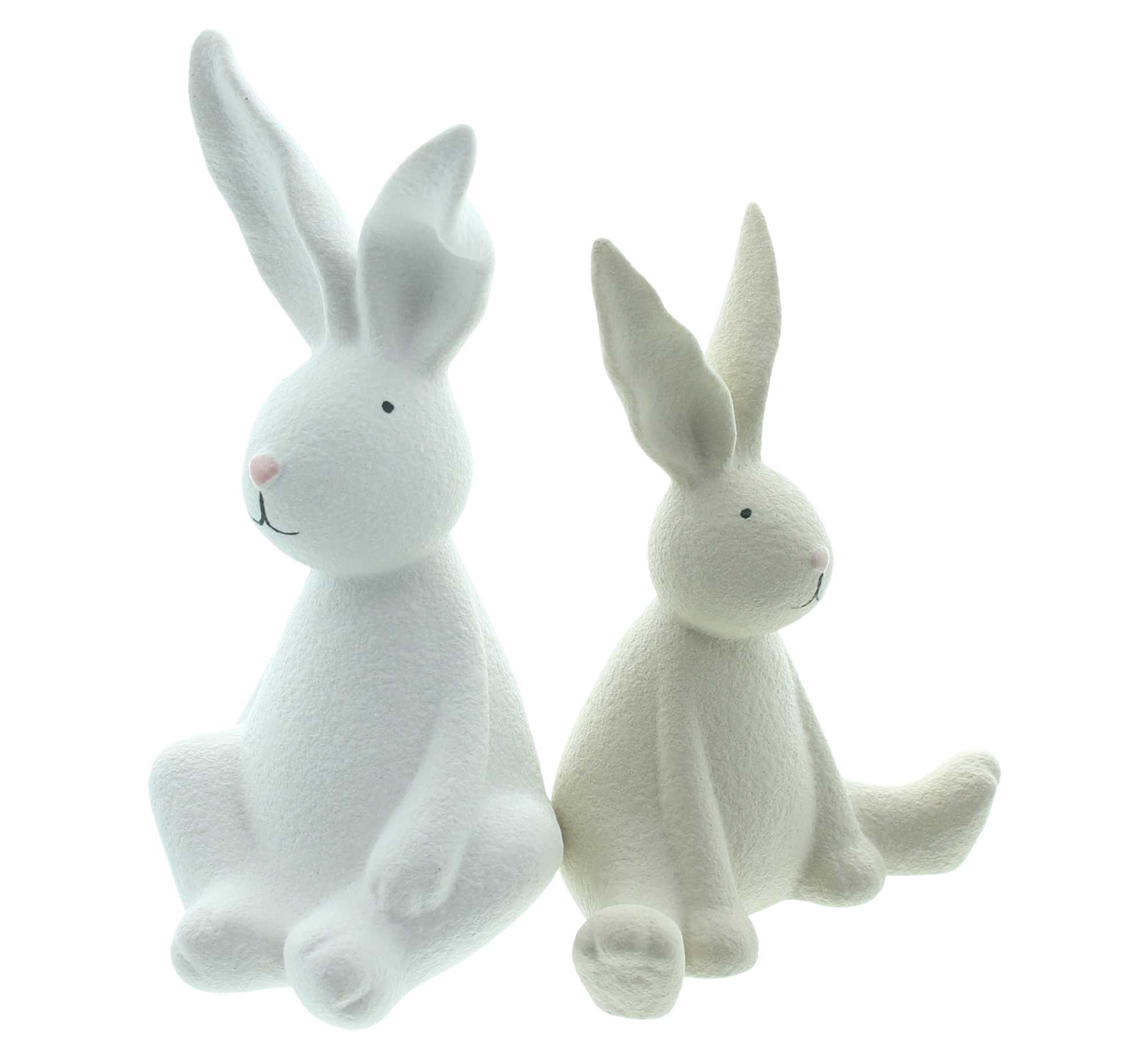 Acheter Lot de 2 lapins "White &amp; Cream"  dans la boutique en ligne de Frank Flechtwaren pour Lapin &amp; co