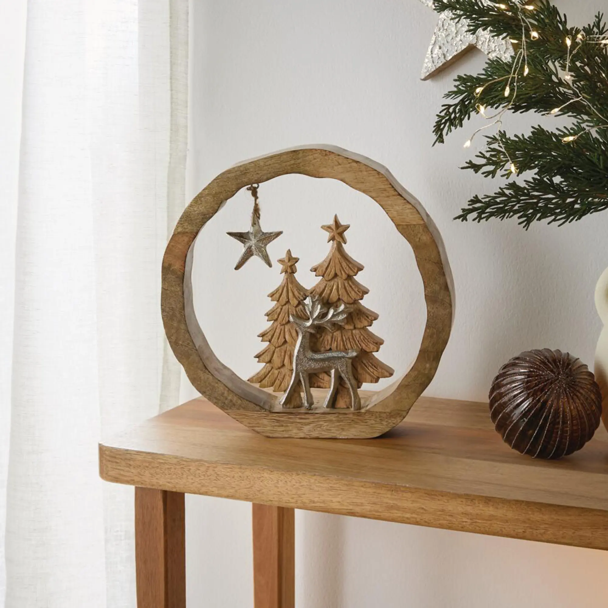 Acheter Couronne en bois « Forêt d'hiver »  dans la boutique en ligne de Frank Flechtwaren