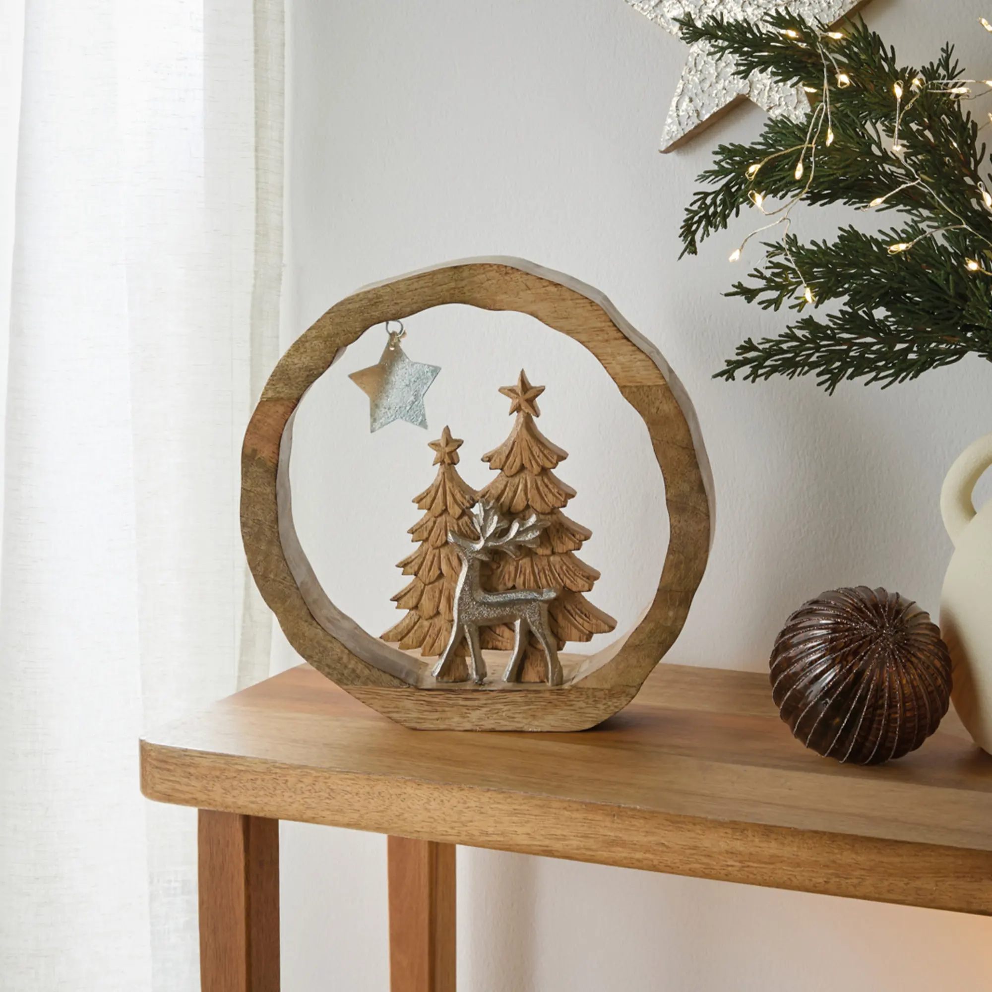 Acheter Couronne en bois « Forêt d'hiver »  dans la boutique en ligne de Frank Flechtwaren