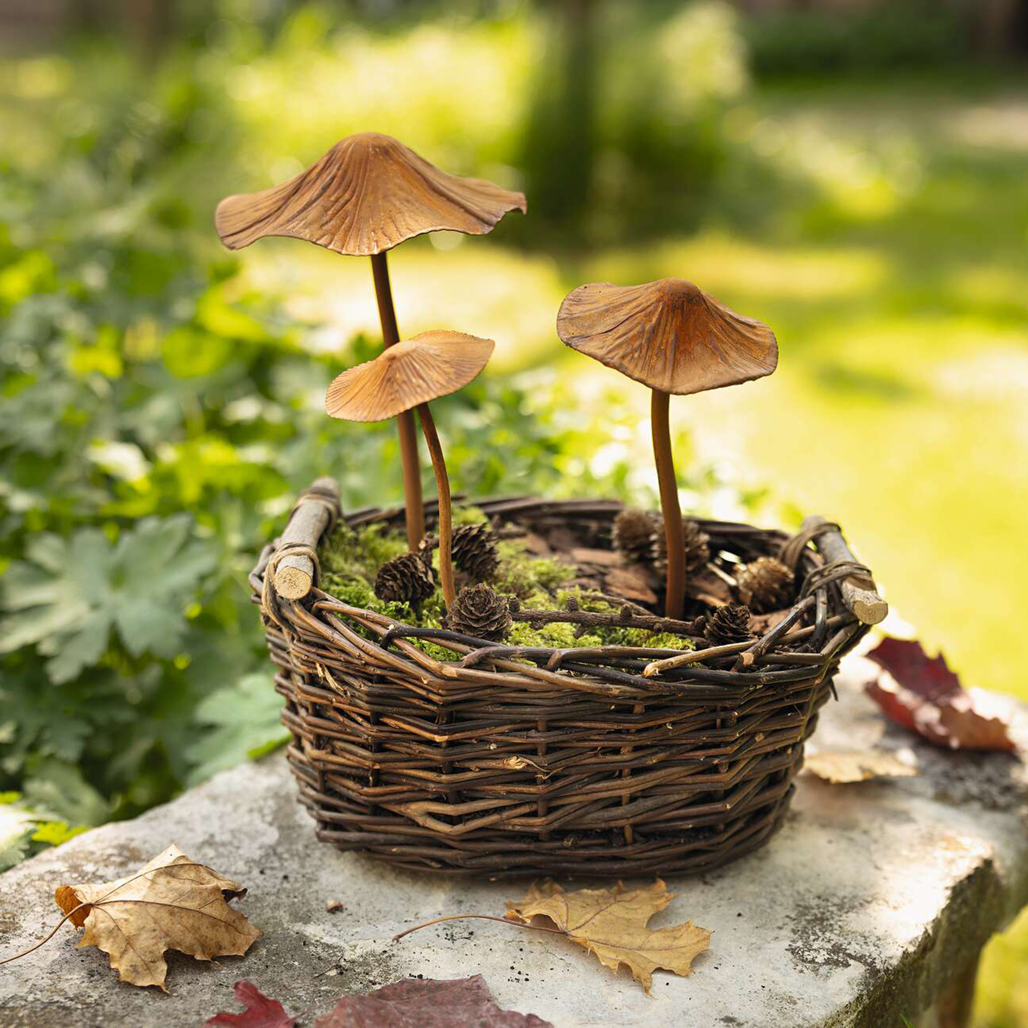 Acheter Lot de 3 pics "champignon"  dans la boutique en ligne de Frank Flechtwaren