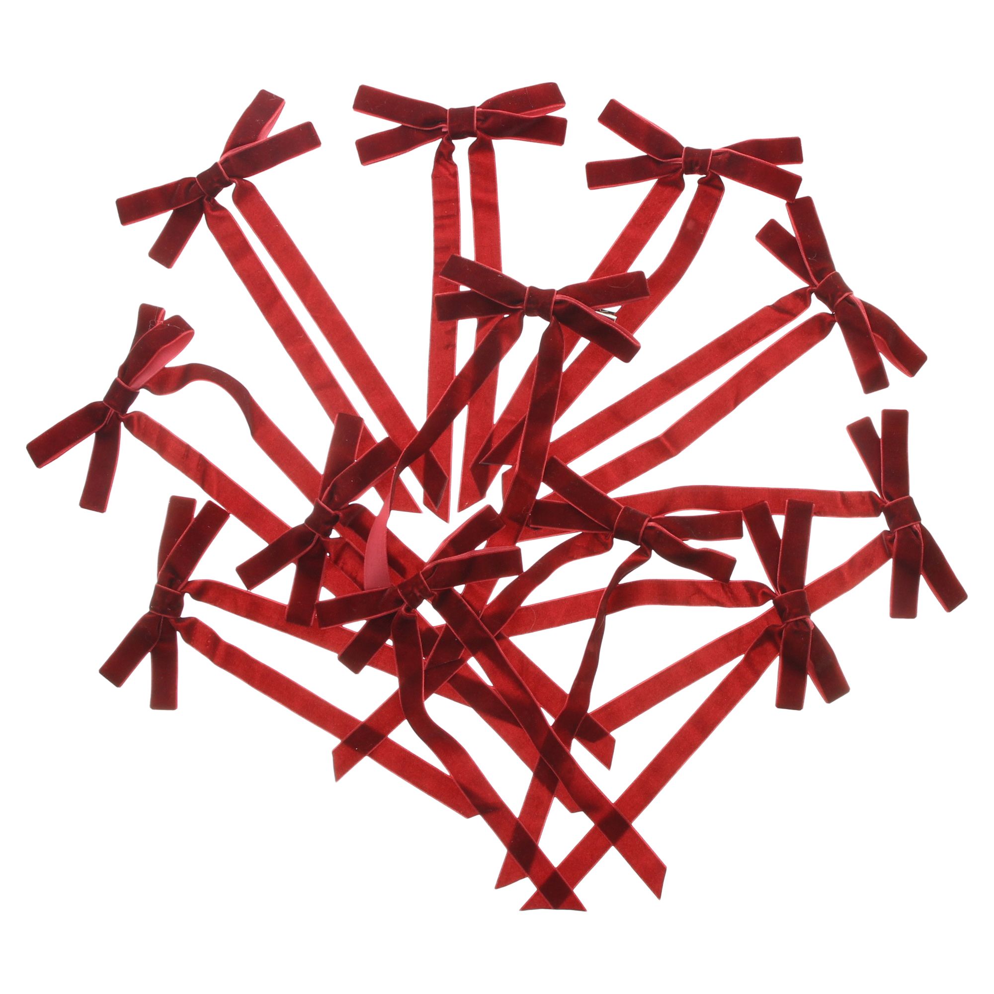 Acheter Clip à nœud « Deep Red », lot de 12 dans la boutique en ligne de Frank Flechtwaren pour Accessoires