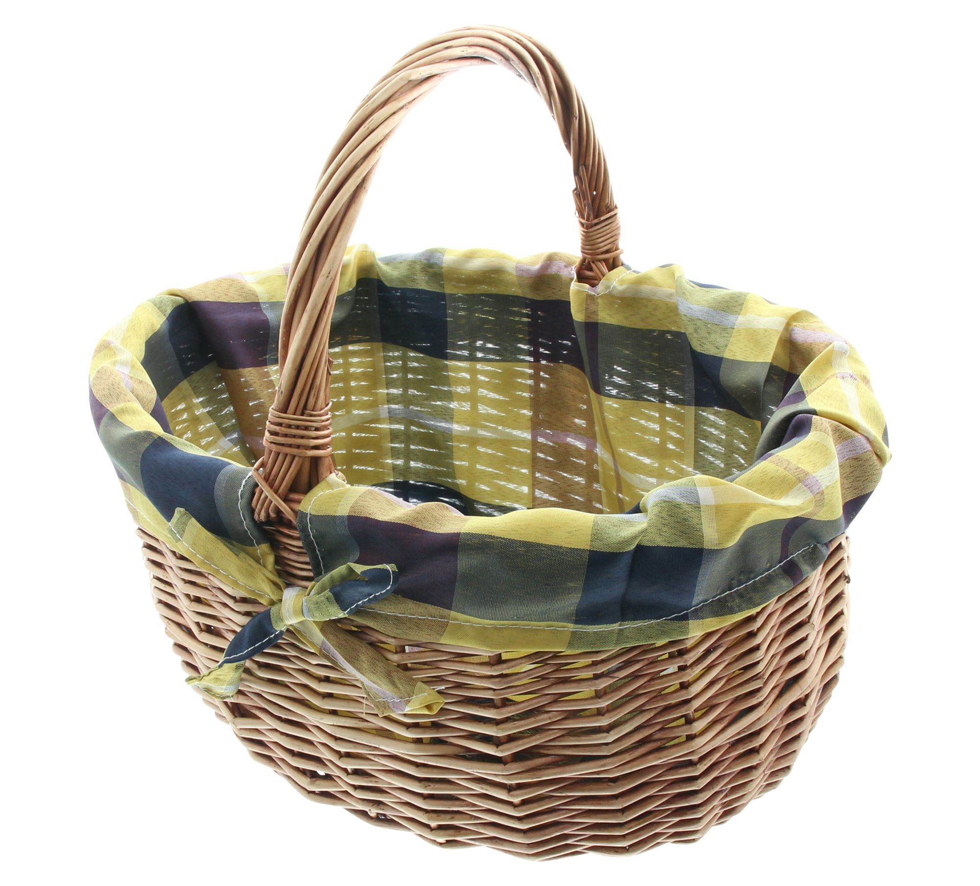 Acheter Panier à courses " tissu à carreaux"  dans la boutique en ligne de Frank Flechtwaren pour Paniers à provisions
