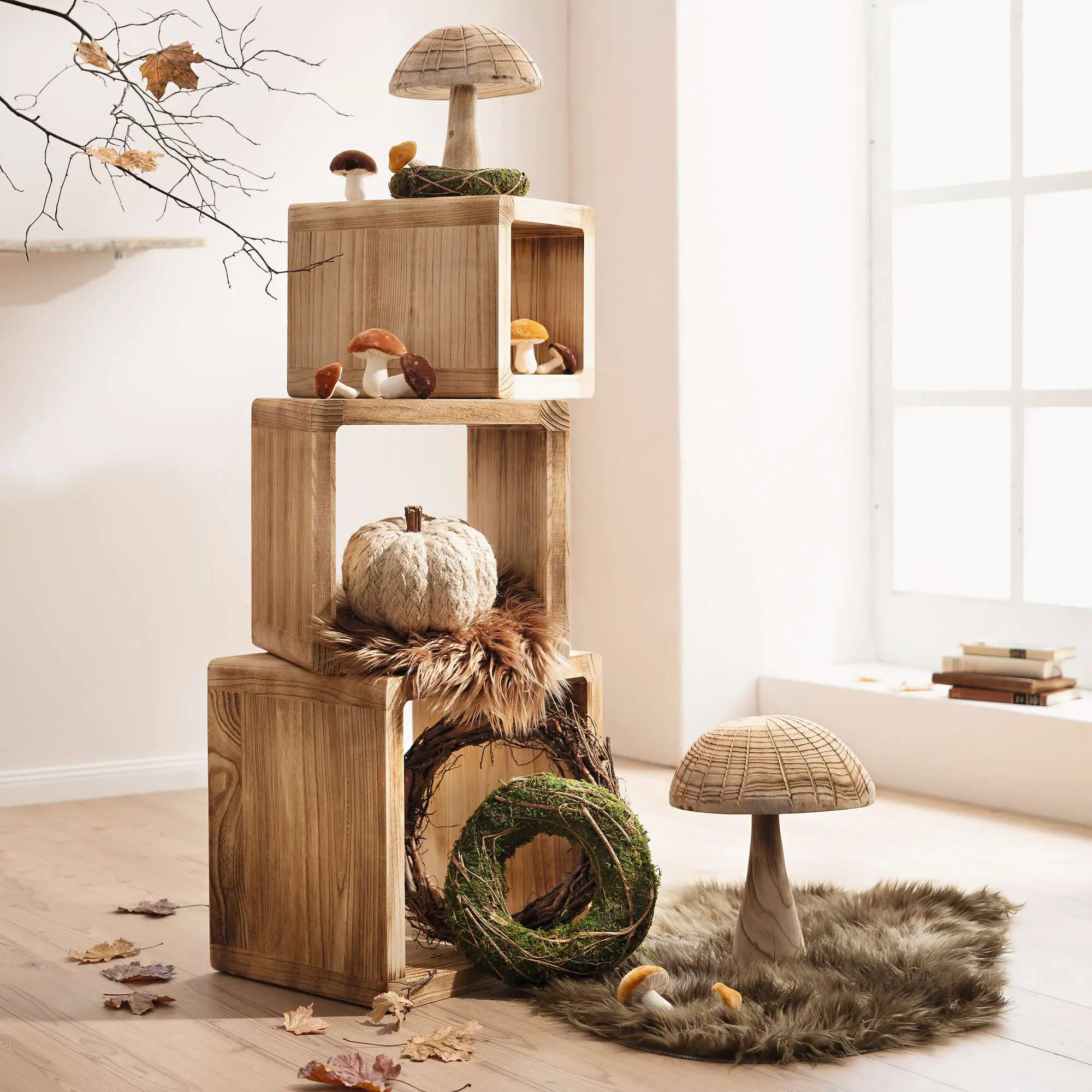 Acheter Décoration en bois "Mushroom"  dans la boutique en ligne de Frank Flechtwaren pour Figurines décoratives