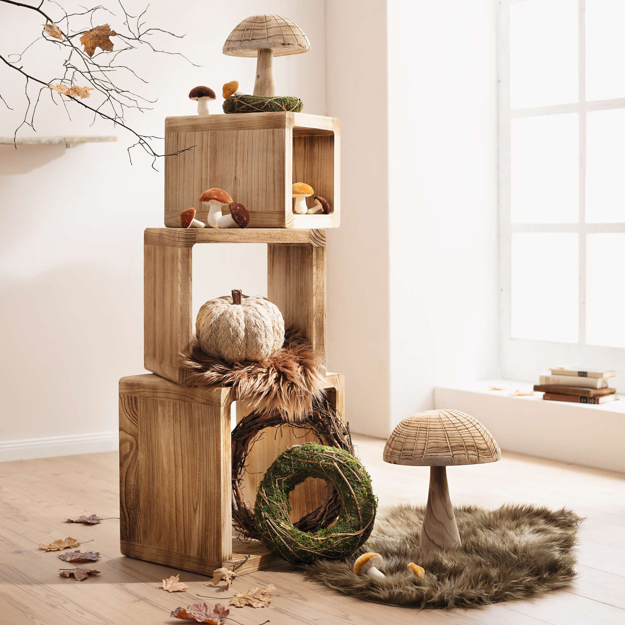 Acheter Décoration en bois "Mushroom"  dans la boutique en ligne de Frank Flechtwaren pour Automne