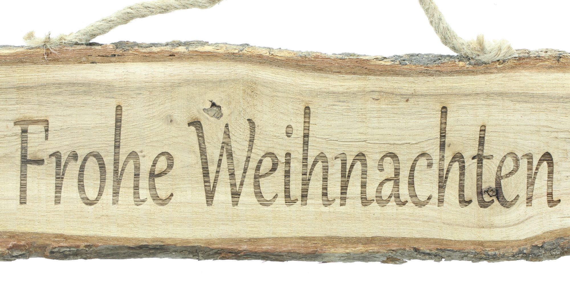 Acheter Panneau en bois "Frohe Weihnachten"  dans la boutique en ligne de Frank Flechtwaren pour Décorations à suspendre