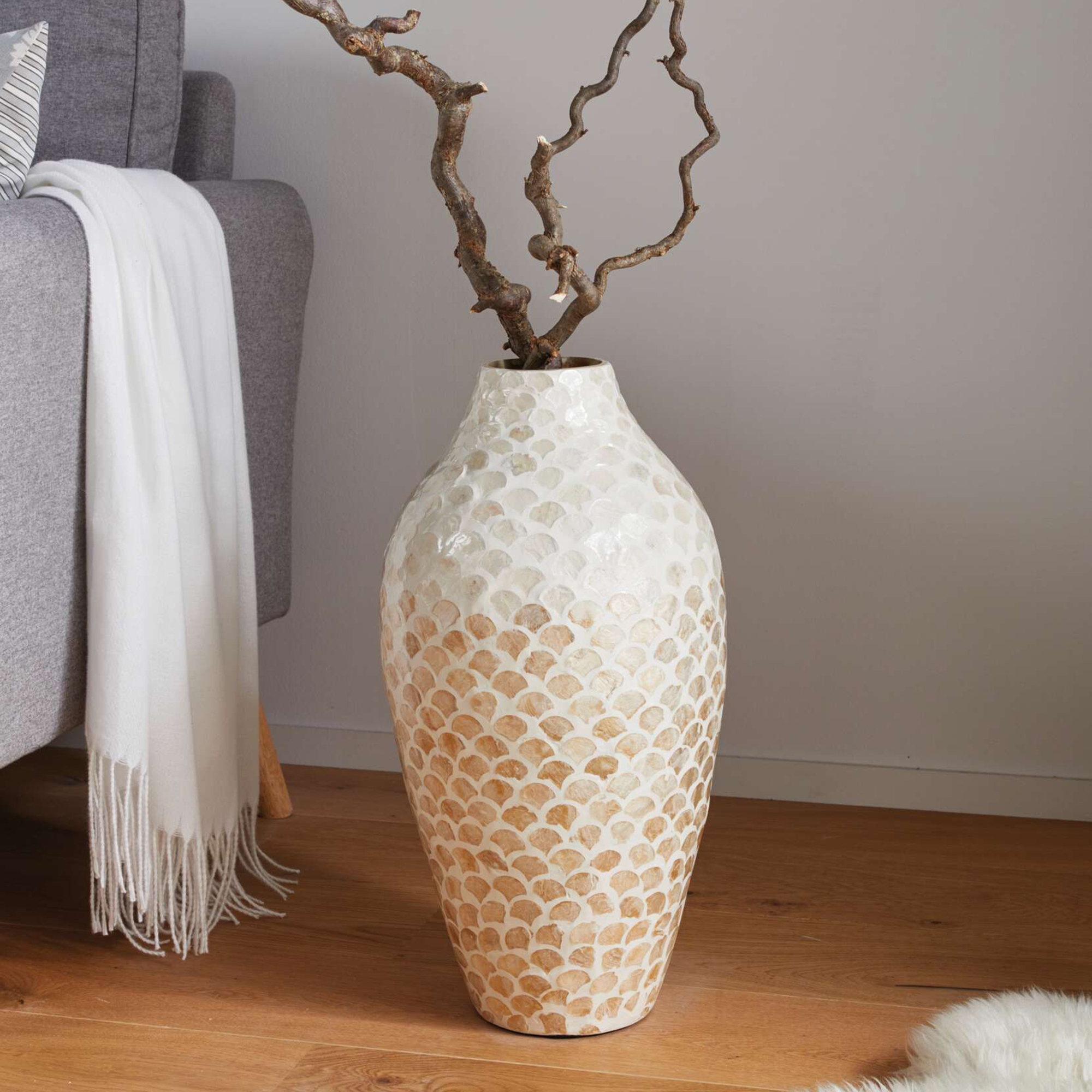 Acheter Vase décoratif "Capiz"  dans la boutique en ligne de Frank Flechtwaren