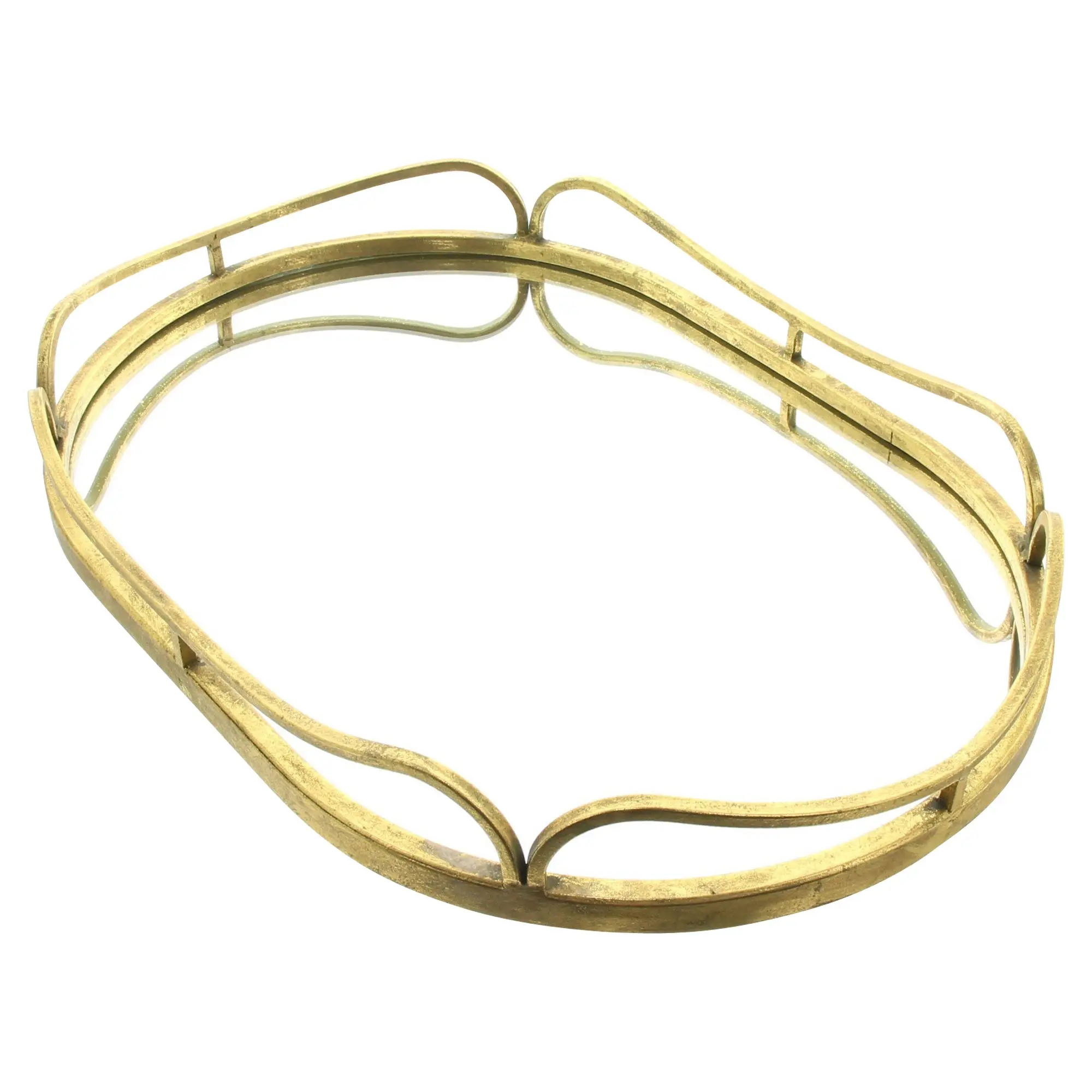 Acheter Plateau miroir "doré"  dans la boutique en ligne de Frank Flechtwaren pour Miroirs