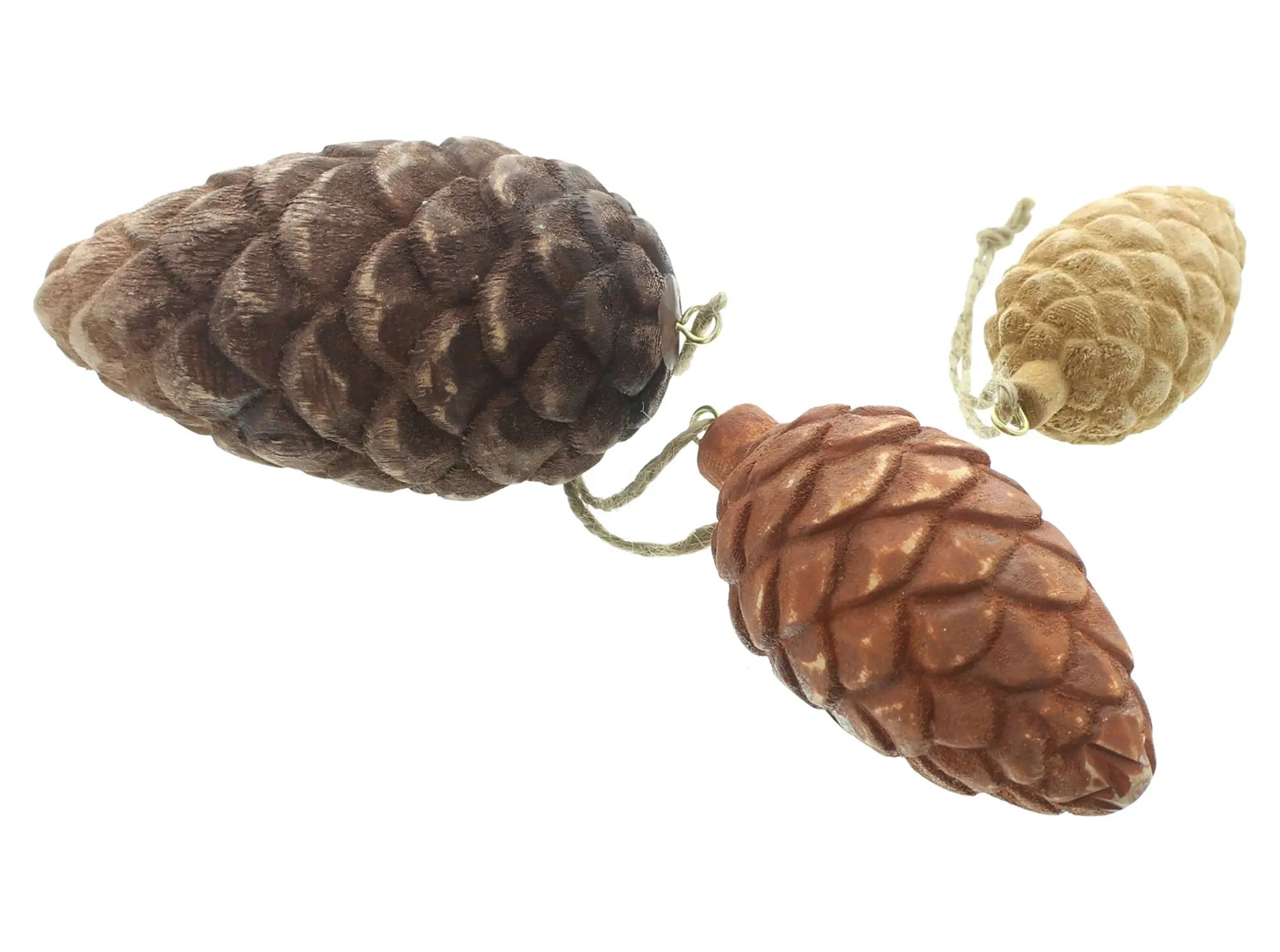 Acheter Lot de 3 suspensions "pomme de pin"  dans la boutique en ligne de Frank Flechtwaren pour Décorations à suspendre