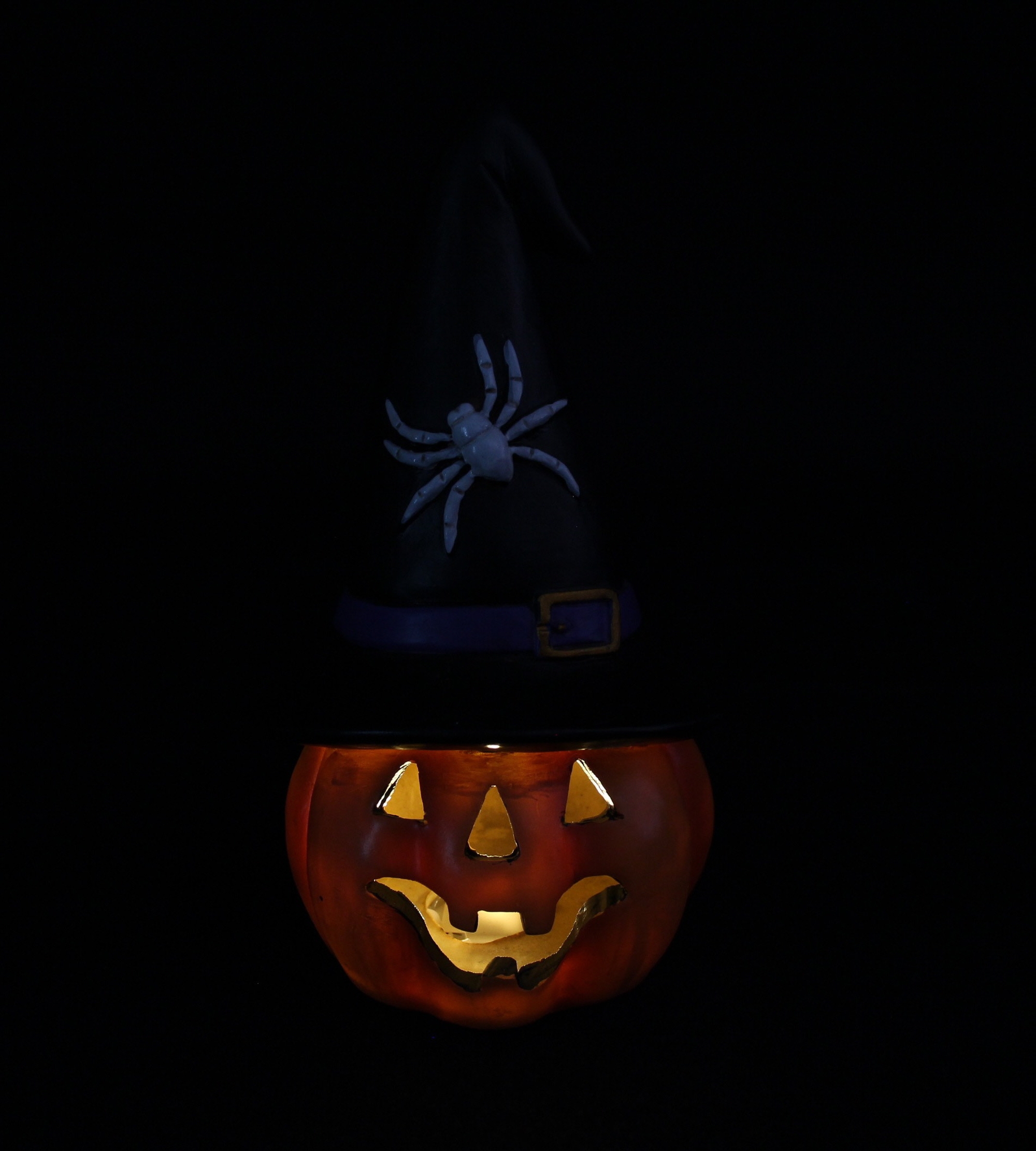 Acheter Citrouille LED "chapeau de sorcière"  dans la boutique en ligne de Frank Flechtwaren pour Citrouilles