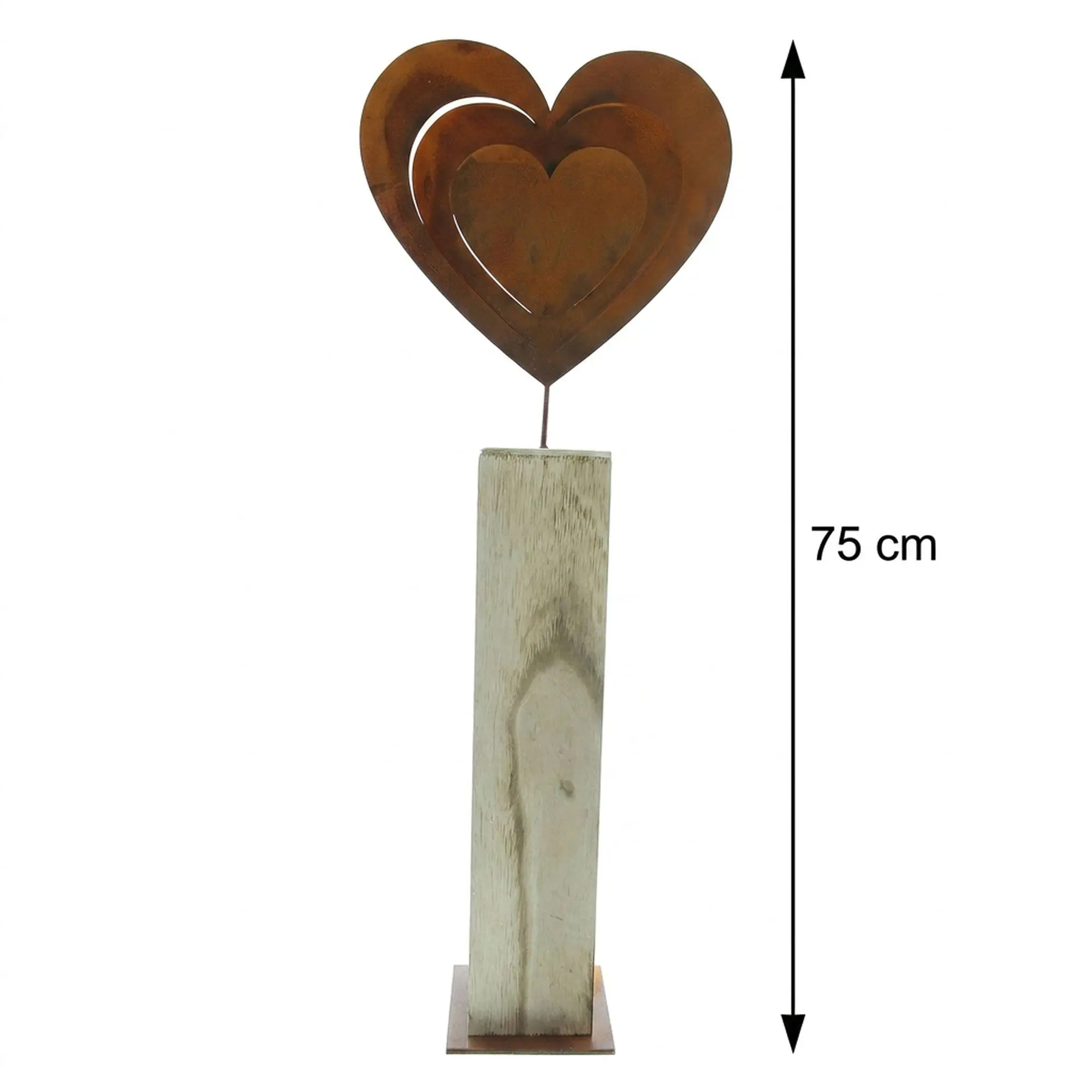Acheter Colonne en bois "coeur rouillé"  dans la boutique en ligne de Frank Flechtwaren pour Coup de coeur