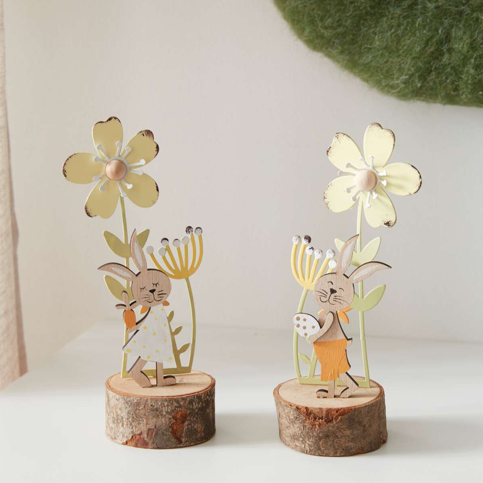 Acheter Lot de 2 lapins "prairie fleurie"  dans la boutique en ligne de Frank Flechtwaren