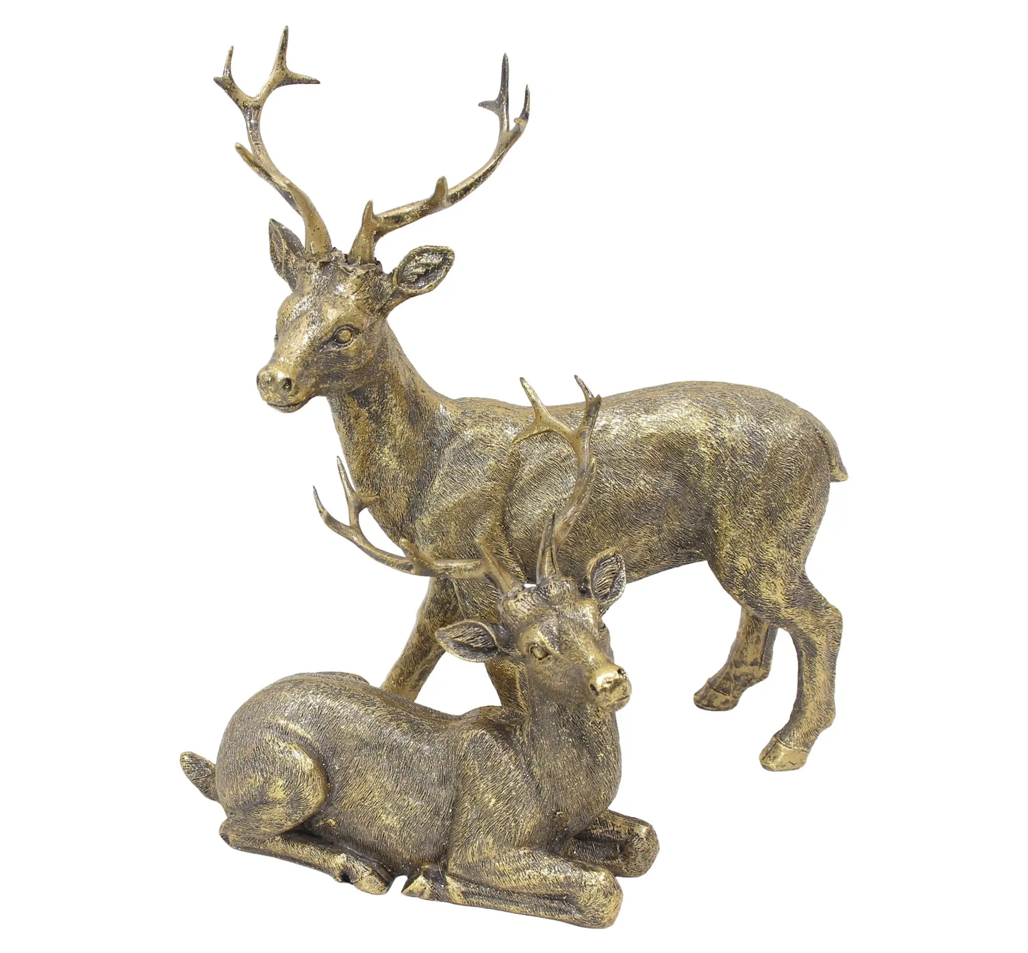 Acheter Cerf décoratif « Golden », lot de 2 dans la boutique en ligne de Frank Flechtwaren pour Promenade en forêt