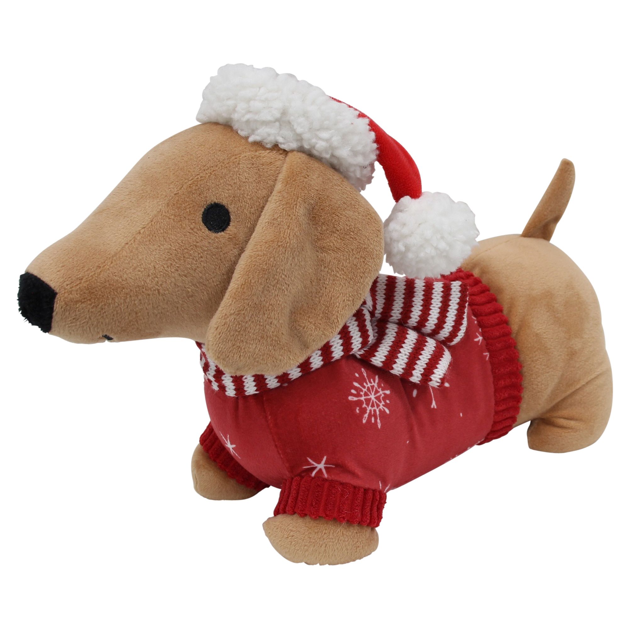 Acheter Butée de porte « Teckel de Noël »  dans la boutique en ligne de Frank Flechtwaren pour Butée de porte