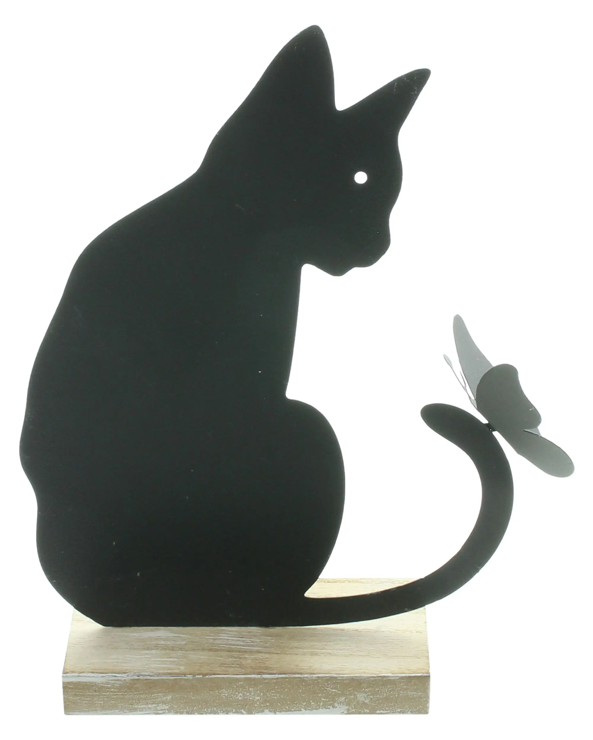 Acheter Figurine "chat avec papillon"  dans la boutique en ligne de Frank Flechtwaren pour Figurines décoratives