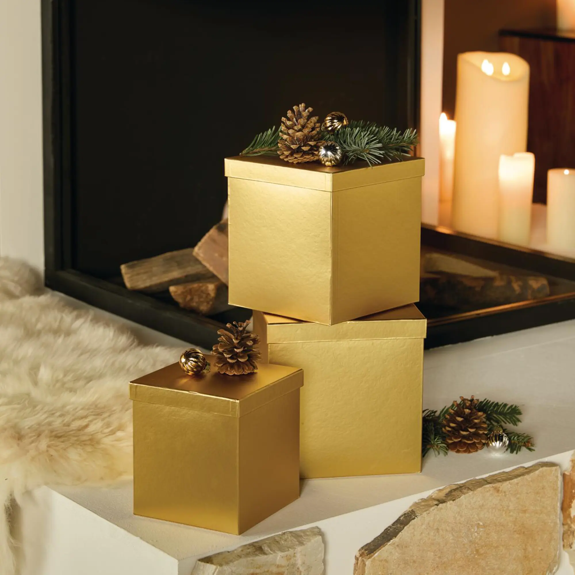 Acheter Coffret cadeau « Goldschimmer », lot de 3  dans la boutique en ligne de Frank Flechtwaren