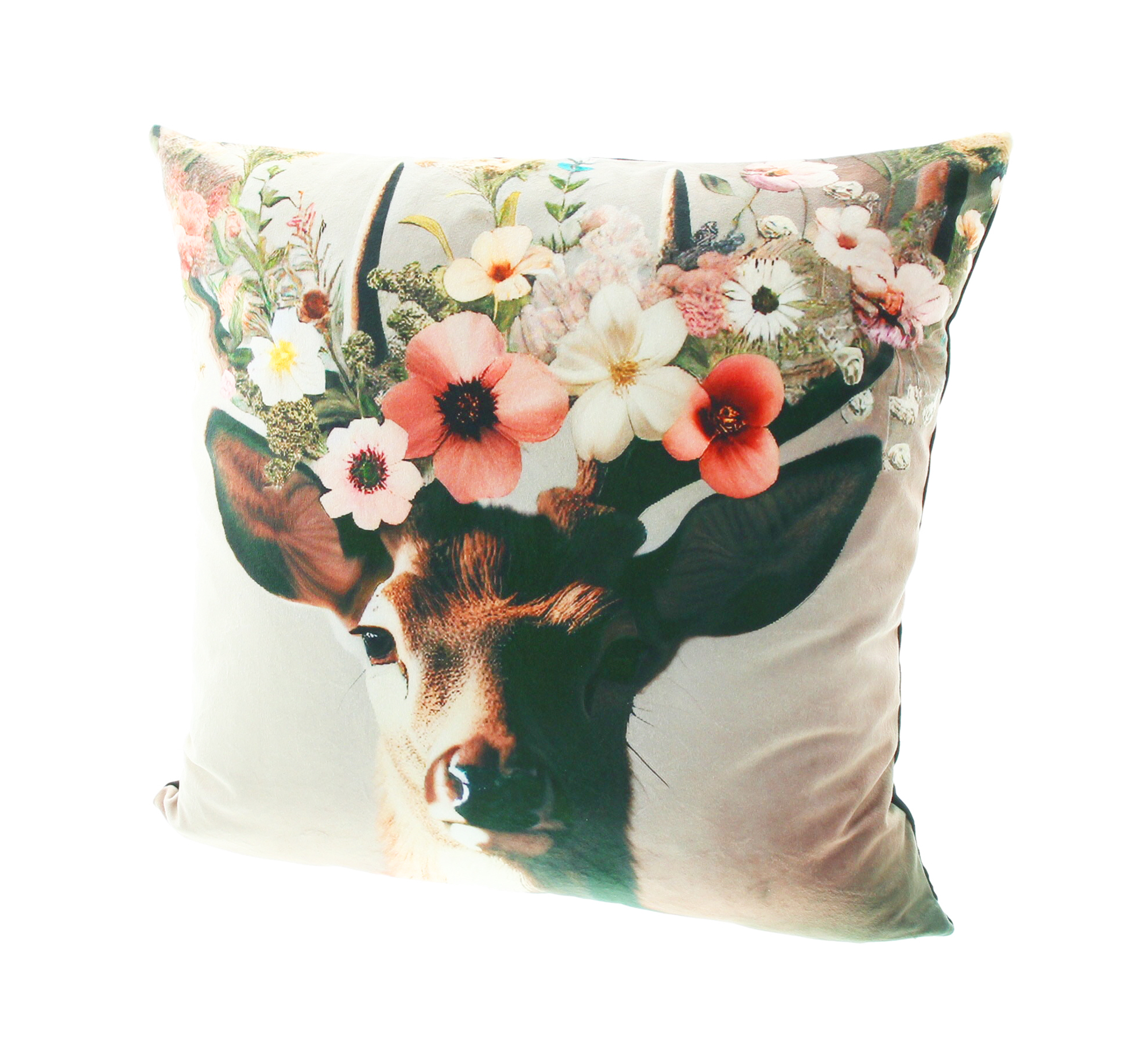 Acheter Housse de coussin "cerf fleuri"  dans la boutique en ligne de Frank Flechtwaren pour Remplissages