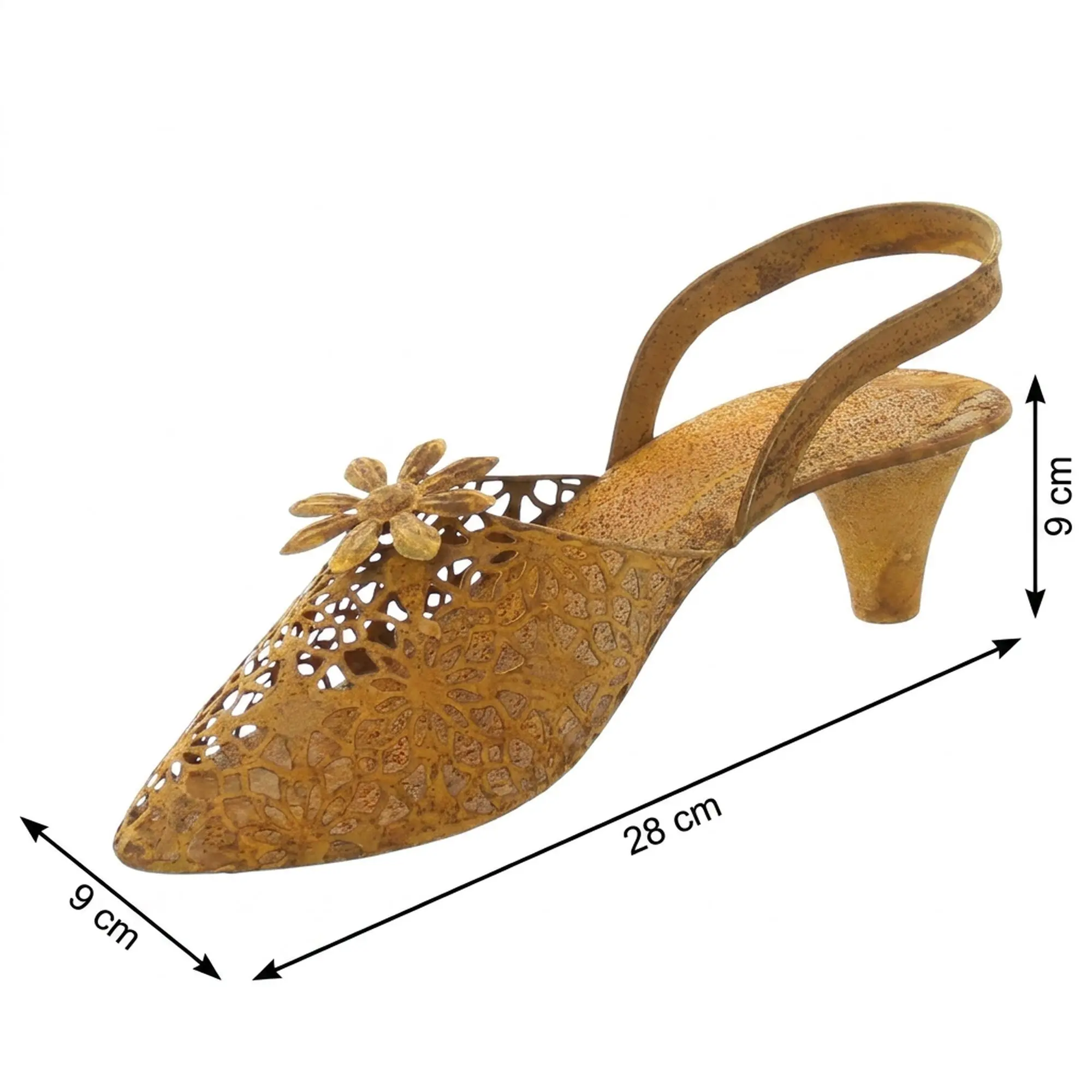 Acheter Chaussure décorative "Flowers"  dans la boutique en ligne de Frank Flechtwaren pour Décoration rouille pour votre jardin