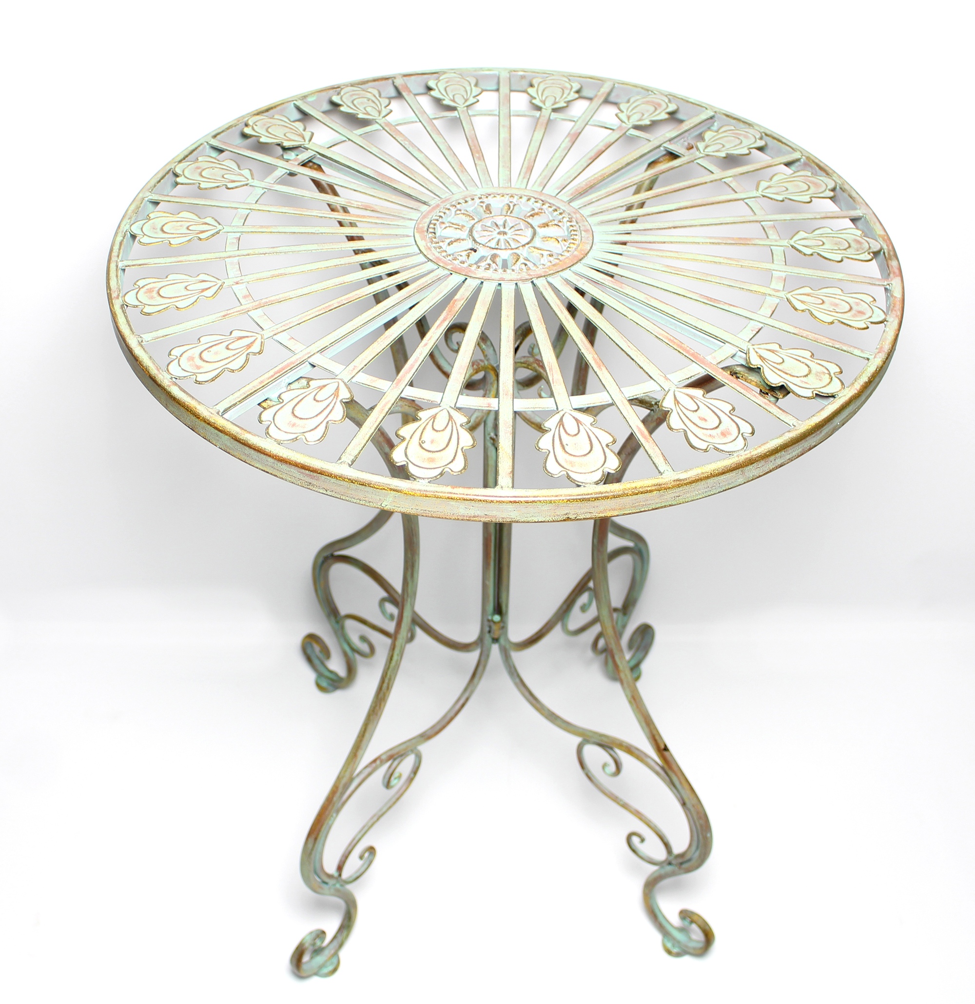 Acheter Table en métal "oeil de paon"  dans la boutique en ligne de Frank Flechtwaren pour Tables