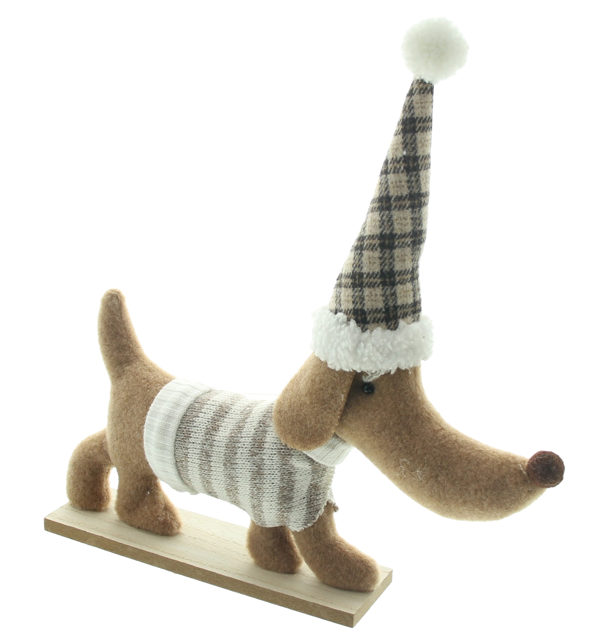 Acheter Figurine décorative "teckel avec bonnet"  dans la boutique en ligne de Frank Flechtwaren pour Figurines