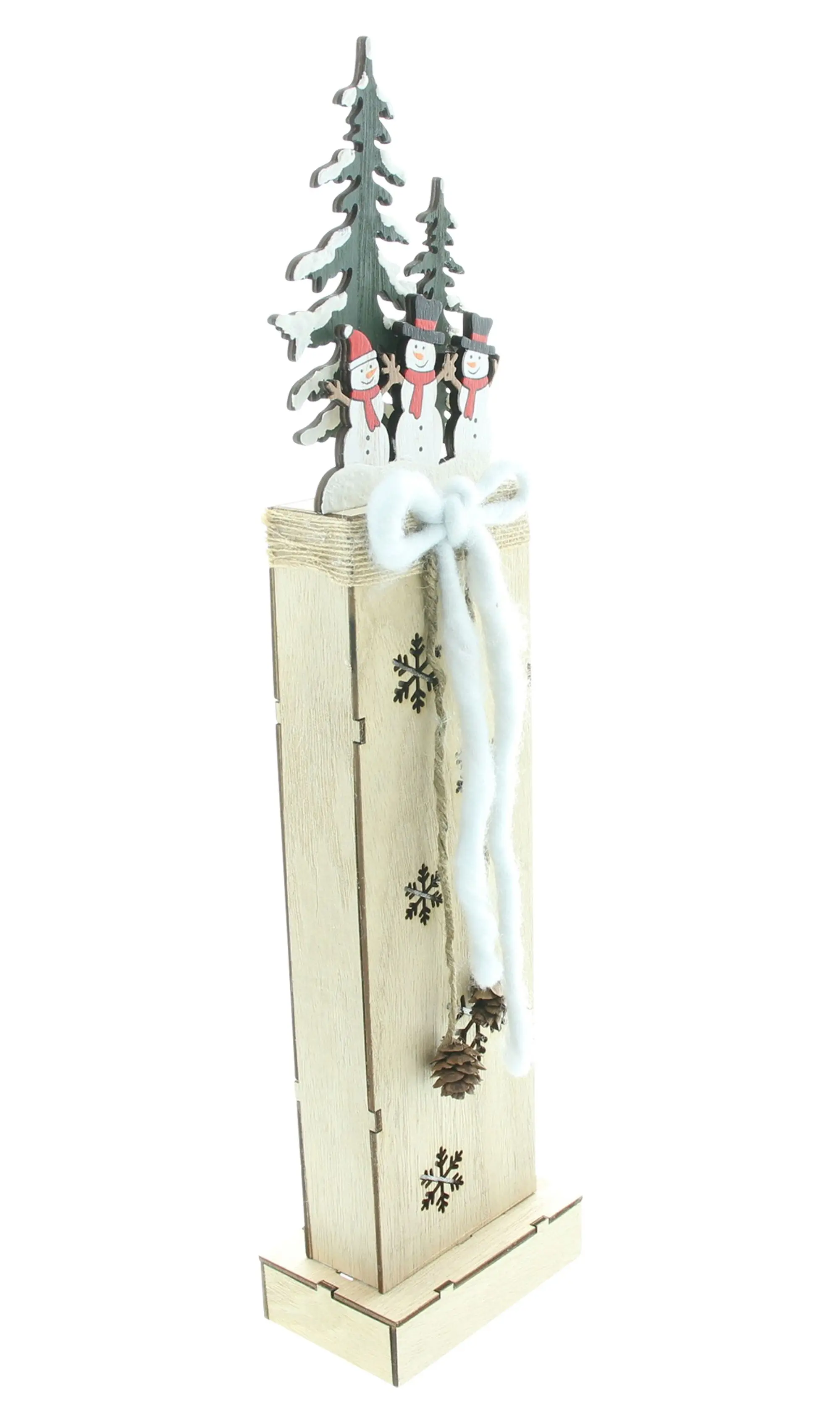 Acheter Colonne LED "Bonhommes de neige dans la forêt"  dans la boutique en ligne de Frank Flechtwaren pour Décoration de table LED