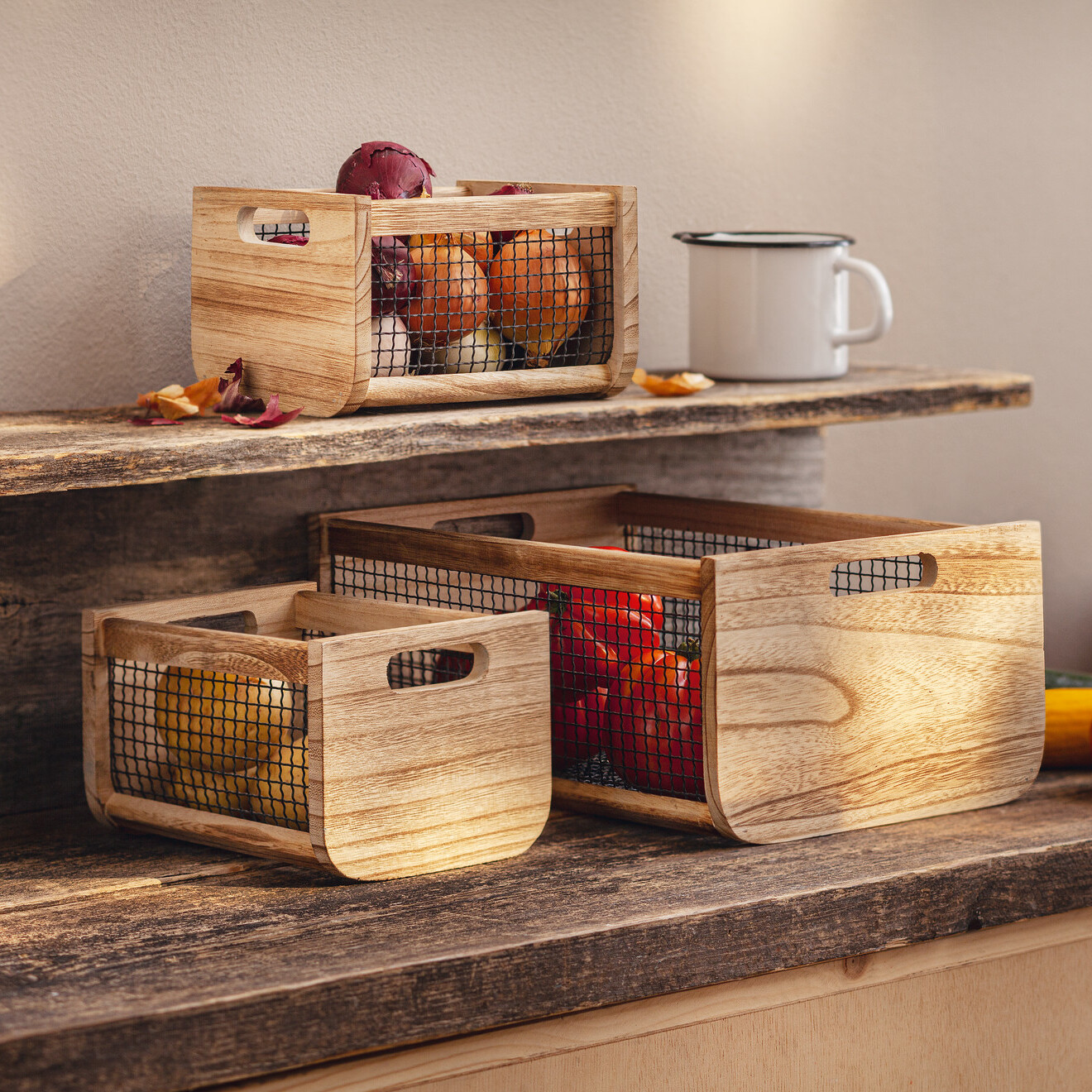 Acheter Lot de 3 caisses "tendance"  dans la boutique en ligne de Frank Flechtwaren