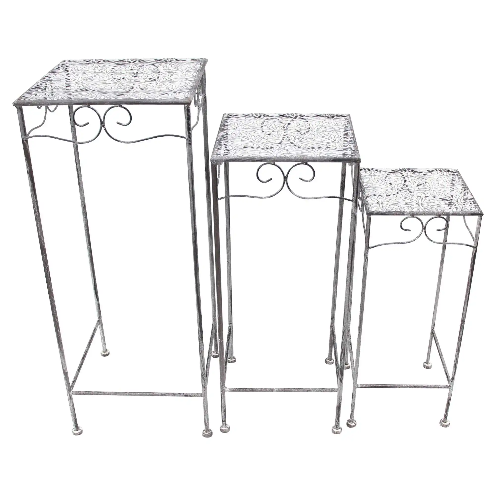 Acheter Lot de 3 tables d'appoint "Flowers"  dans la boutique en ligne de Frank Flechtwaren pour Tables